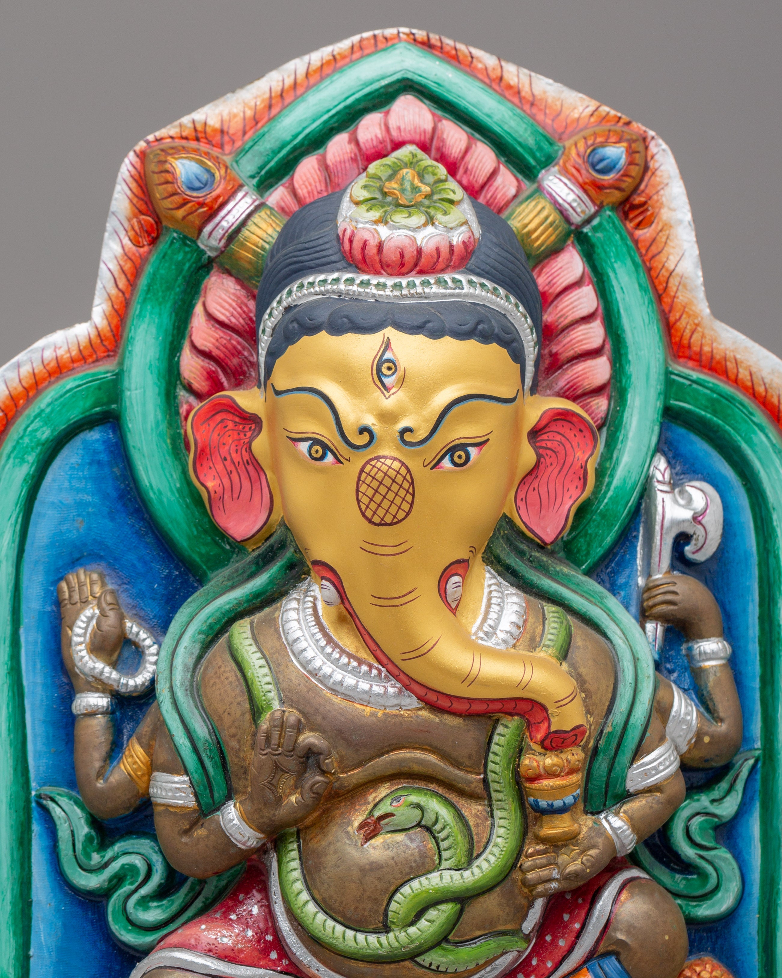 Handmade Ganesh Home Decor Statue | Hindu Elephant God Sculpture