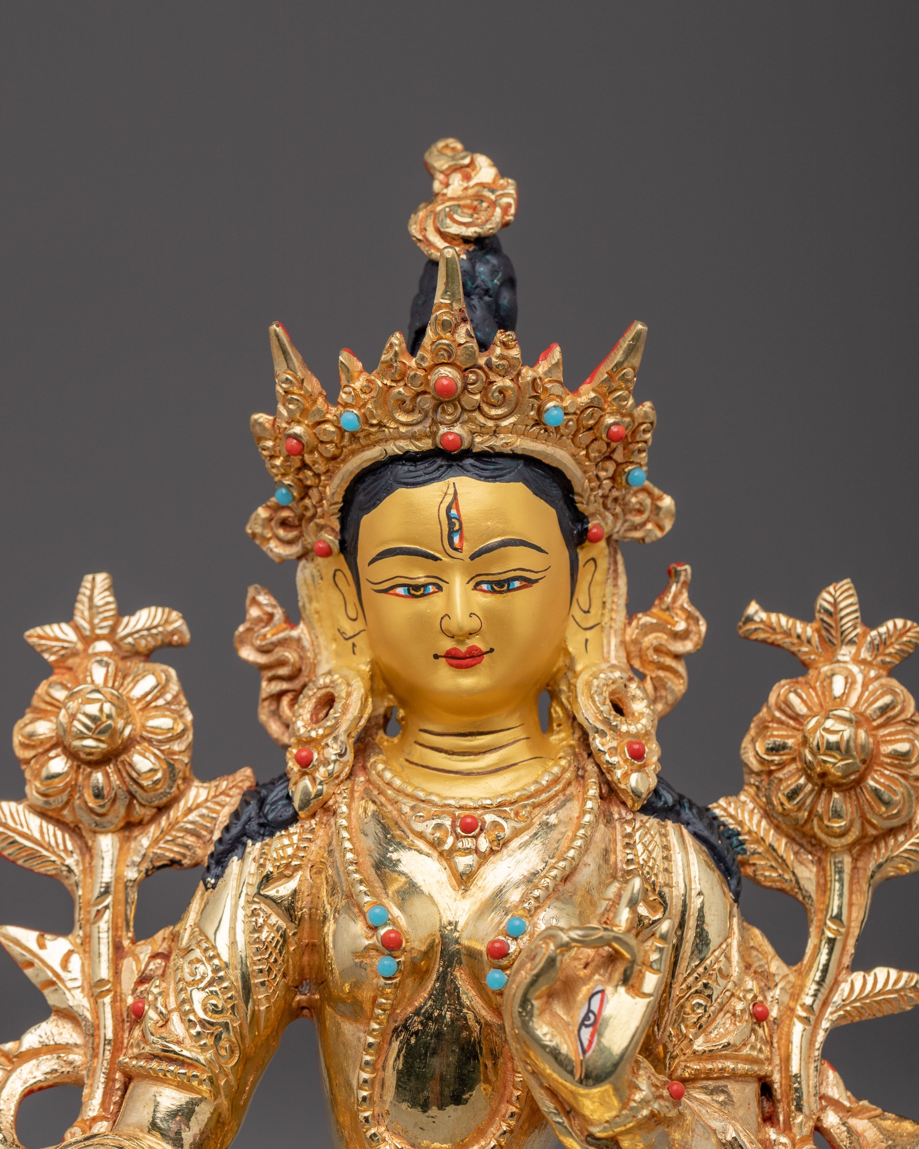 Handmade Tibetan White Tara Artwork | Goddess of Compassion