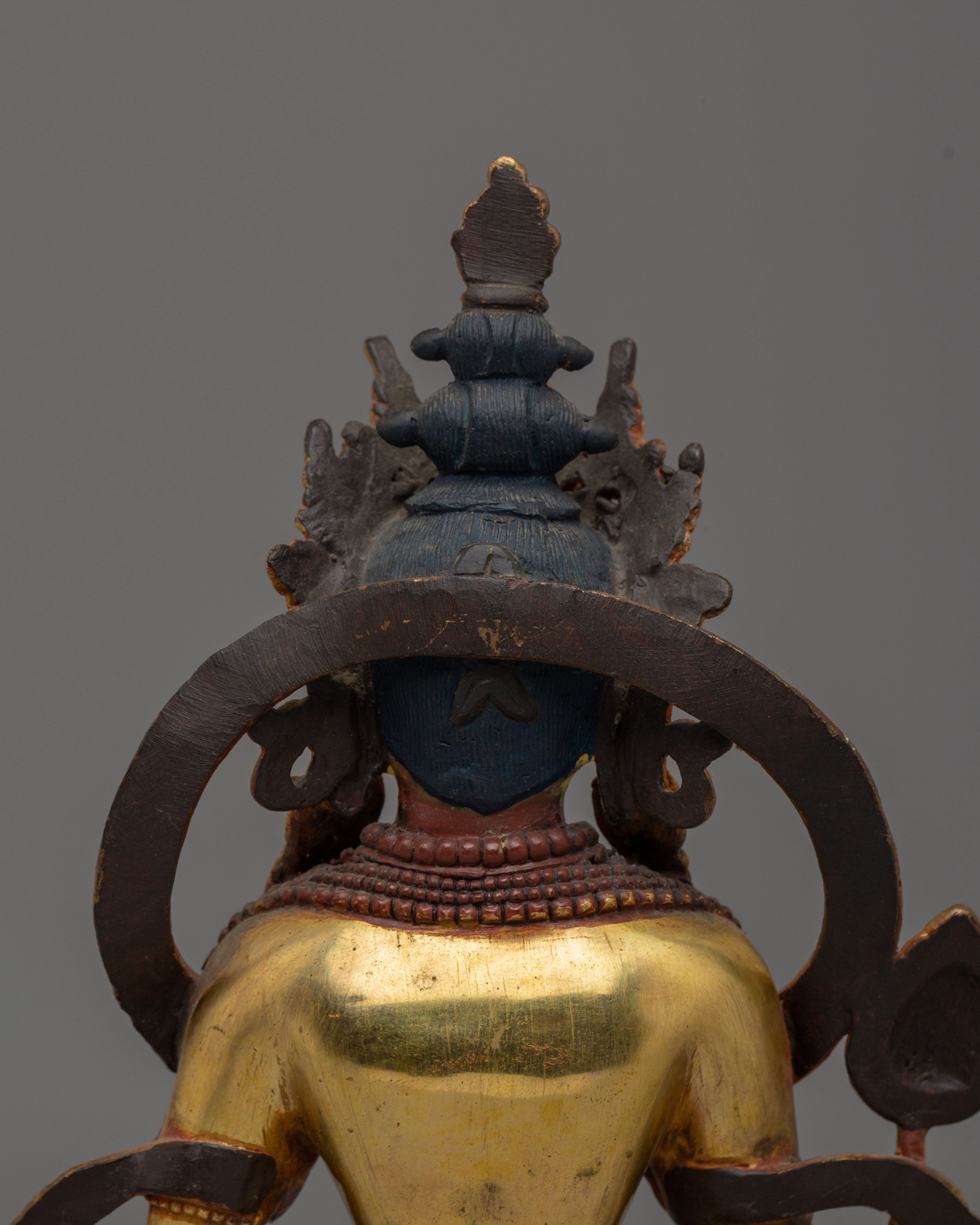 Handcrafted Scared Kshitigarbha Statue | 24K Gold Plated