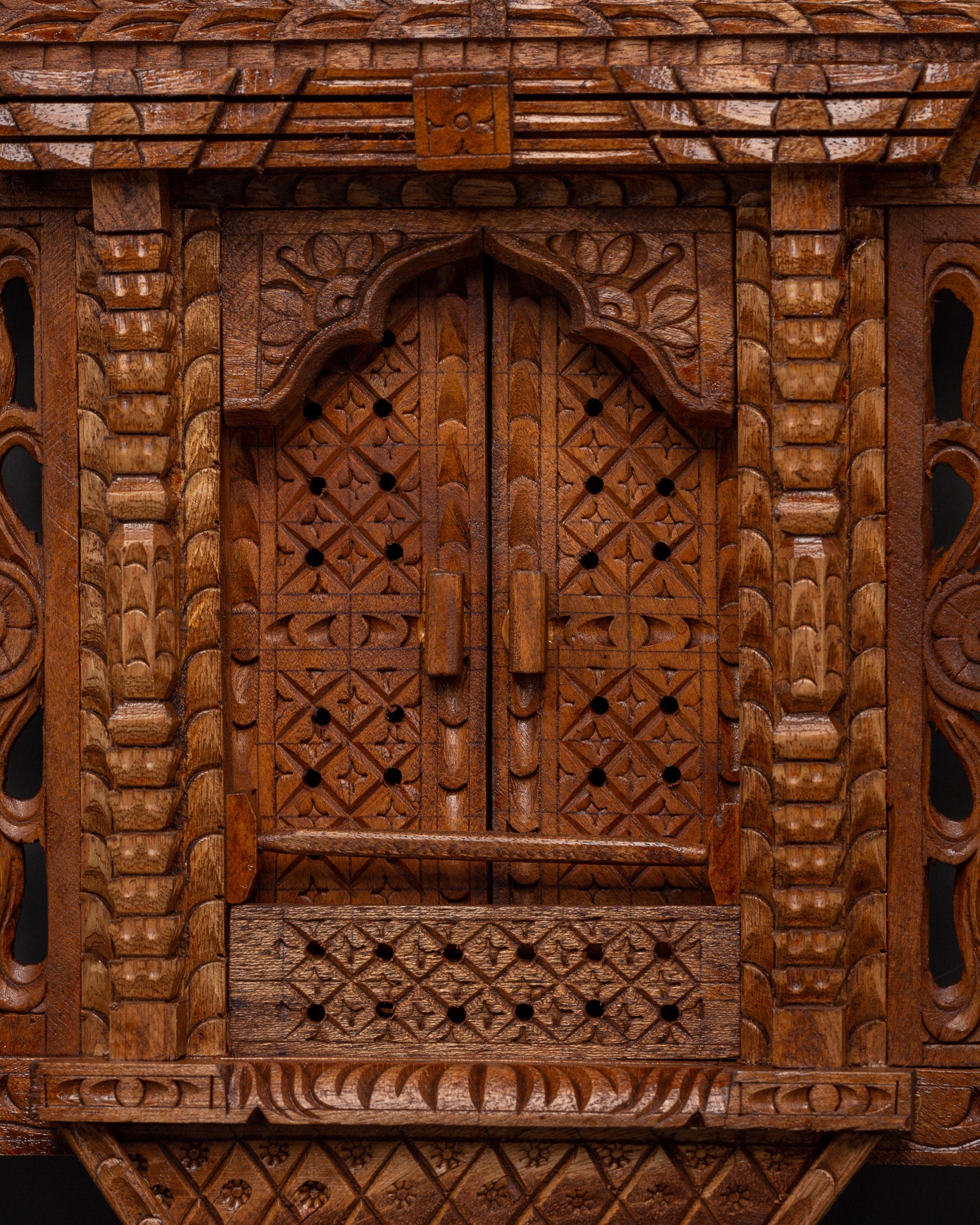 Tibetan Handcarved Wall Hanging Decor | Wooden Art for Meditation Spaces