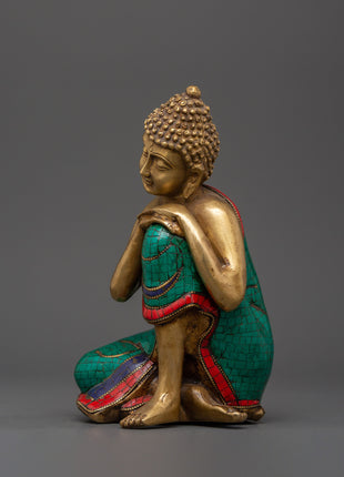 Peaceful Buddha Brass Statue | Handcrafted Meditation Decor