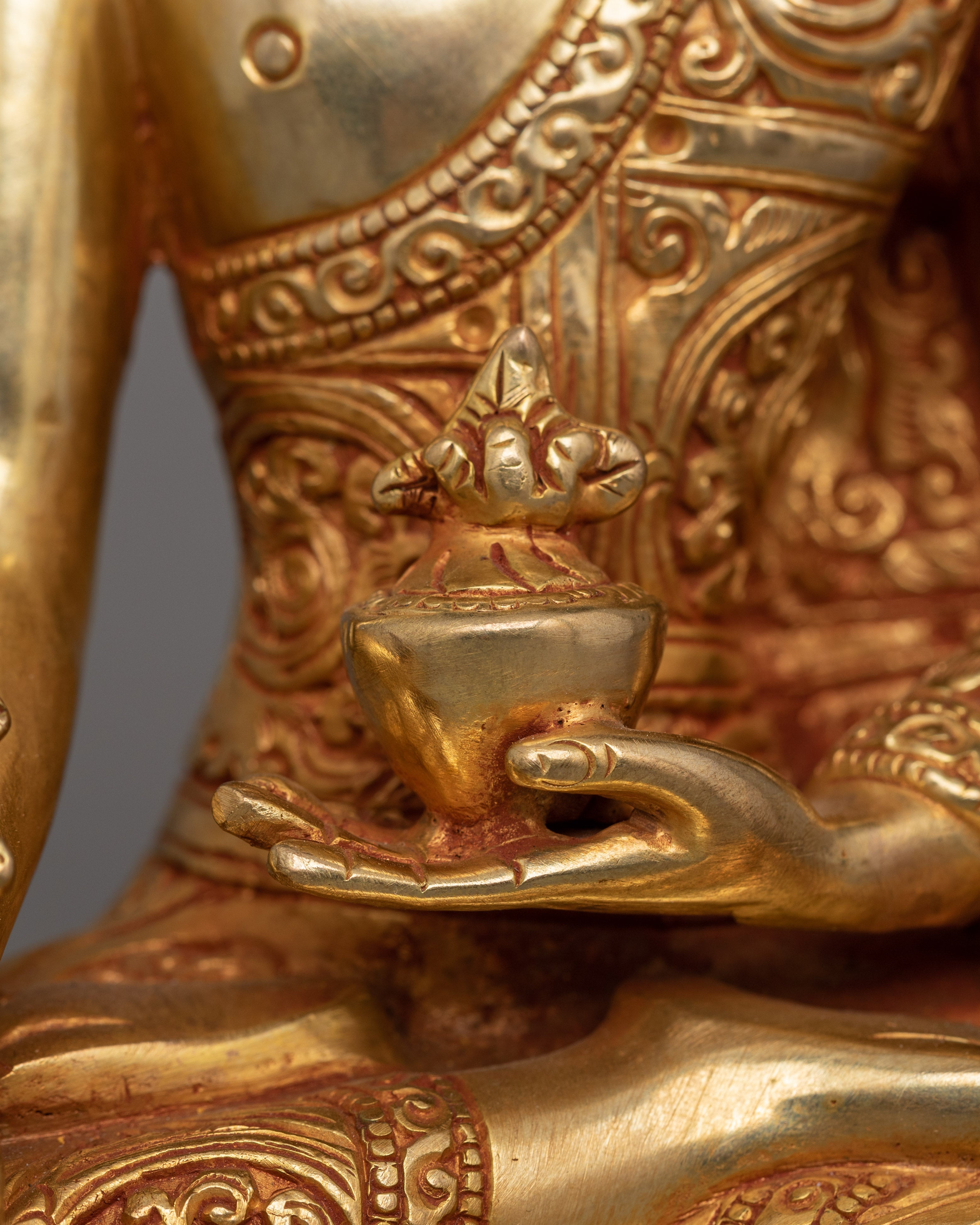 Nepalese Handmade Sculpture of Medicine Buddha | Buddha of Healing, and Compassion