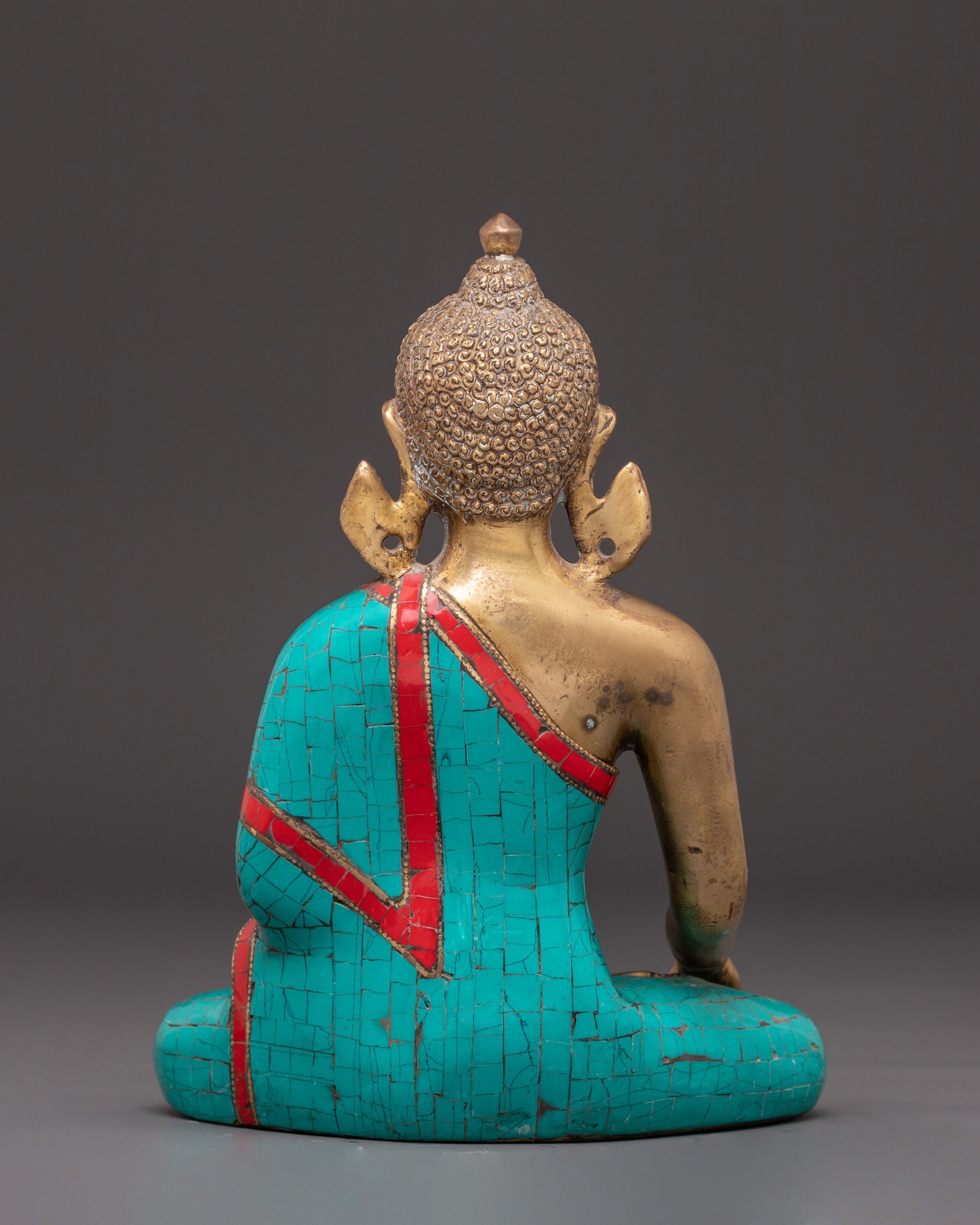 Sacred Buddha Shakyamuni Himalayan Statue | Brass Shakyamuni Buddha Art