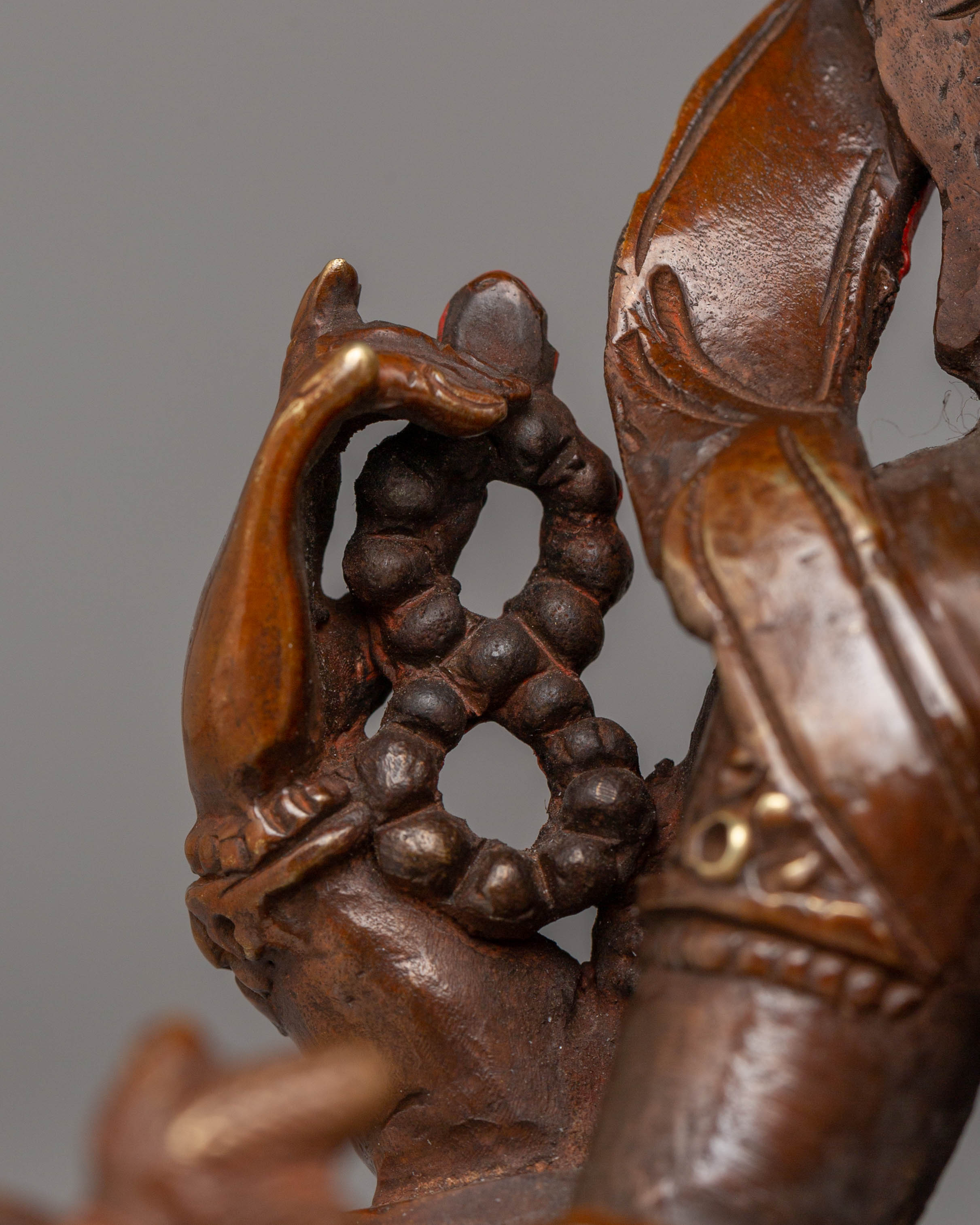 Statue of Hindu Lord Ganesha | Sacred Copper & Acrylic Ganesha Sculpture