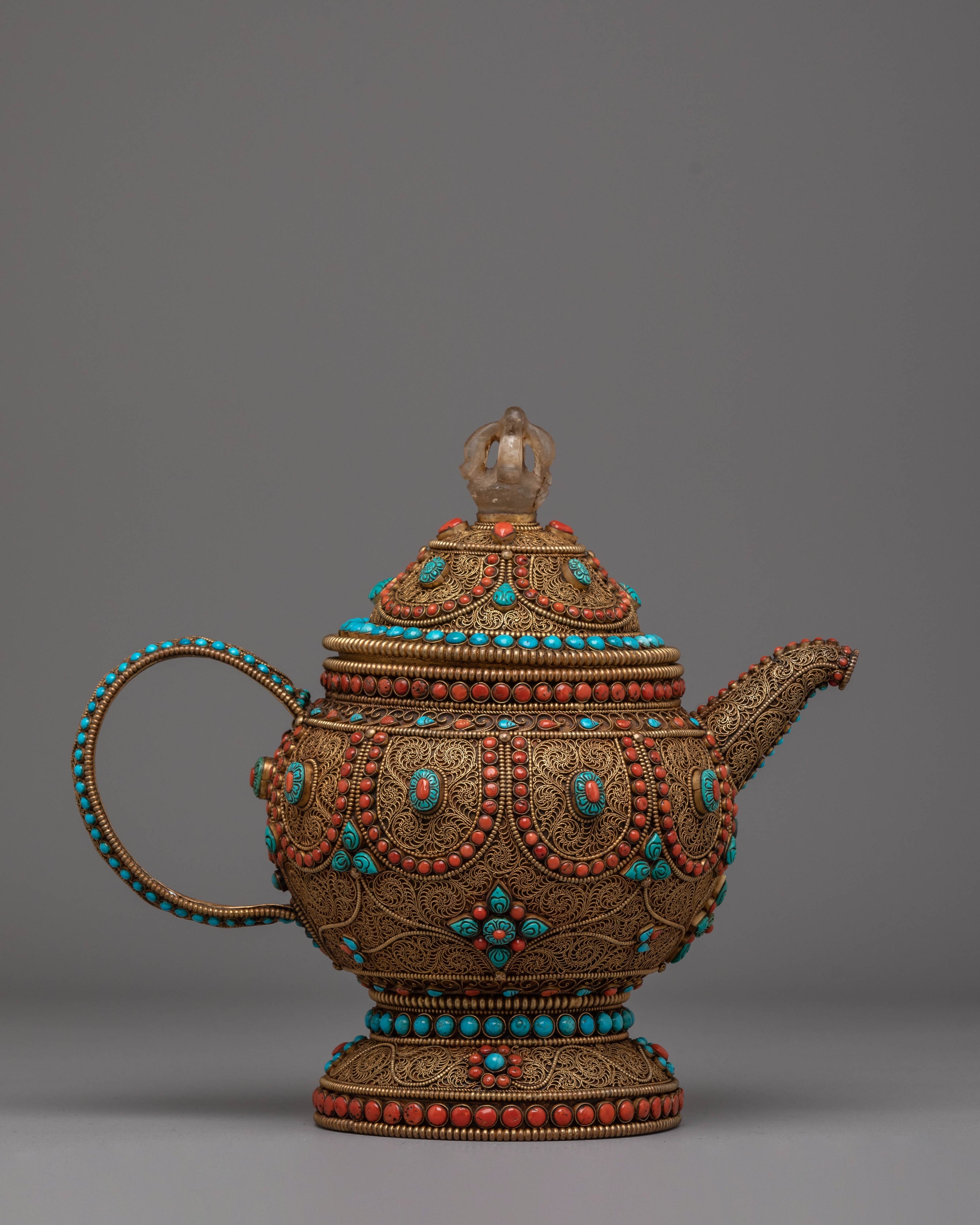 Tibetan Tea Pot for Home Decor | Spiritual & Artistic Teapot