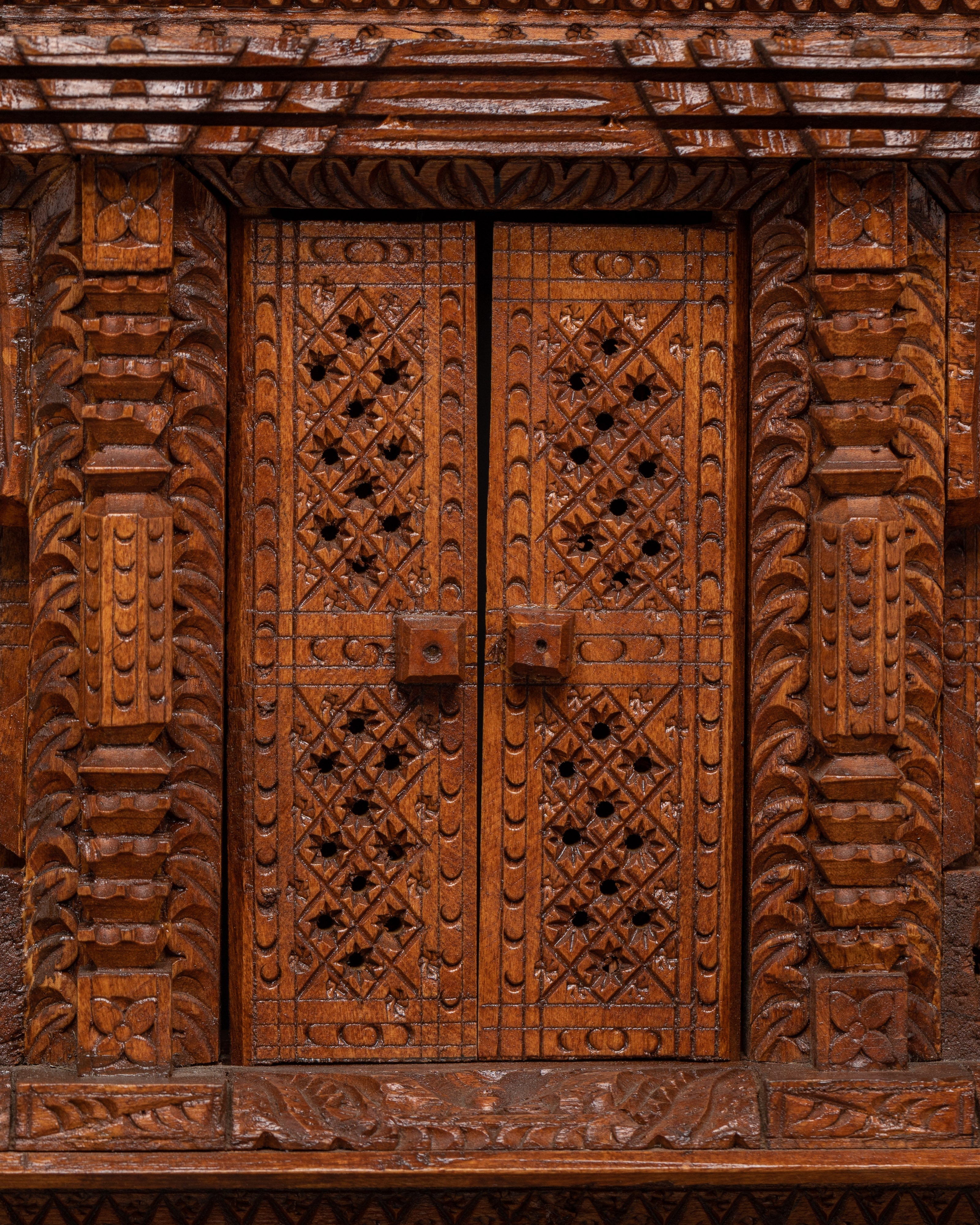 Carved Wood Wall Hanging | Handcrafted Wooden Decor