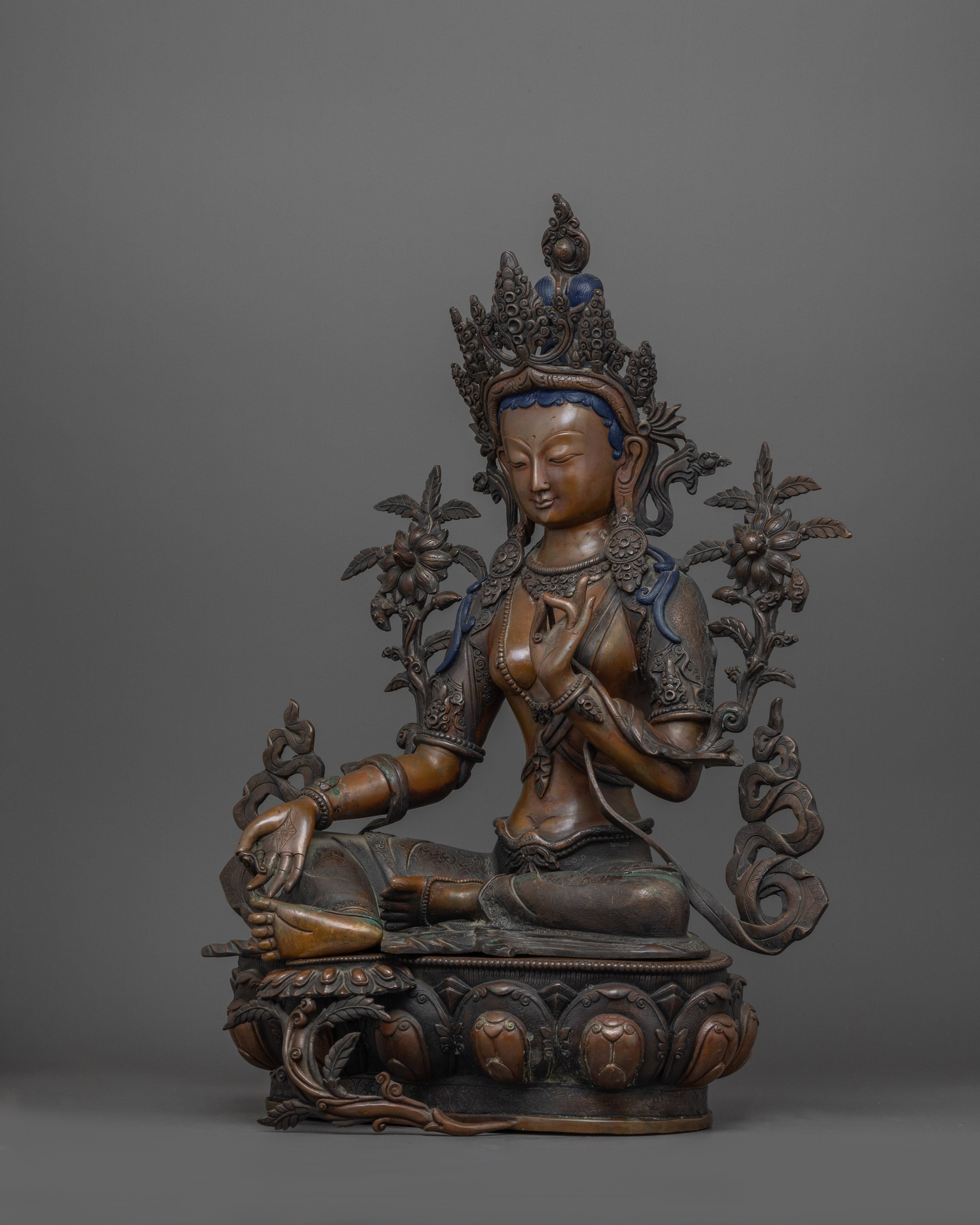 Green Tara Compassion Deity Figurine | Symbol of Swift Healing