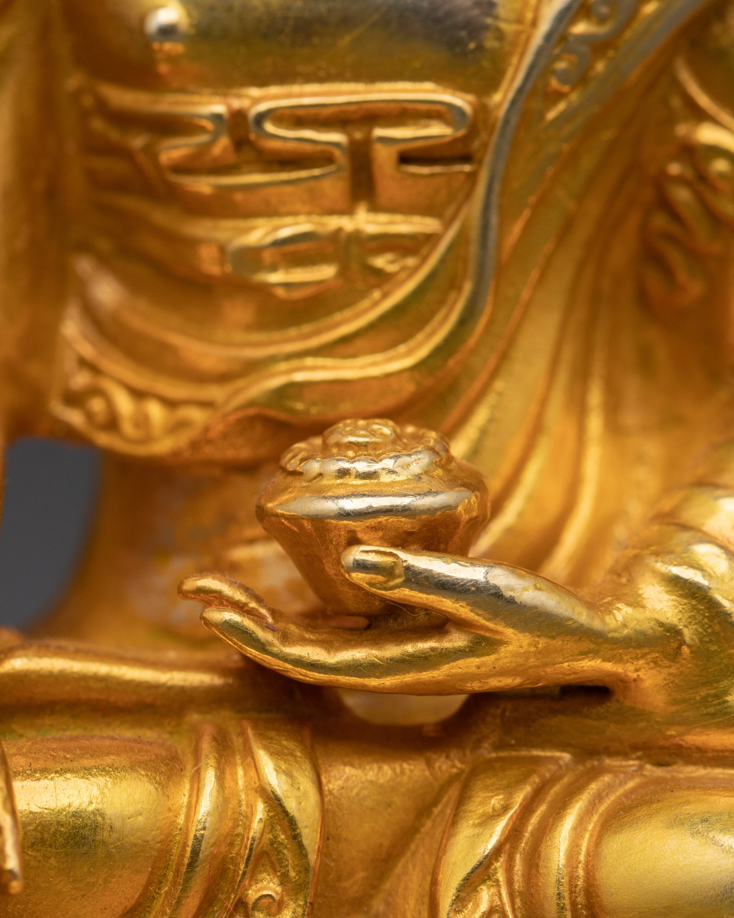 Tibetan Shakyamuni Buddha Copper Statue | Gold-Plated Buddhist Figurine