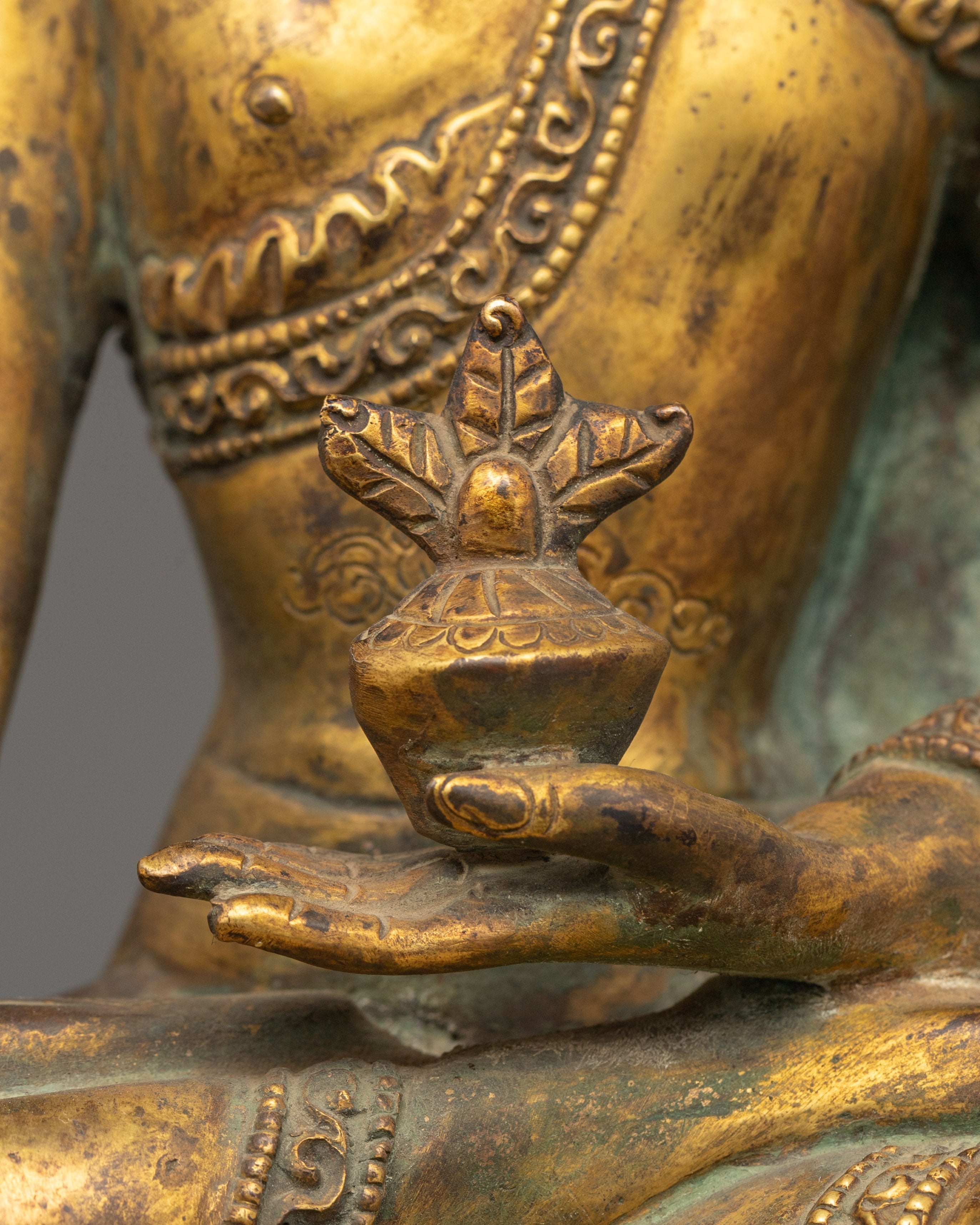 Medicine Buddha Sculpture | Gold Plating Healing Buddha