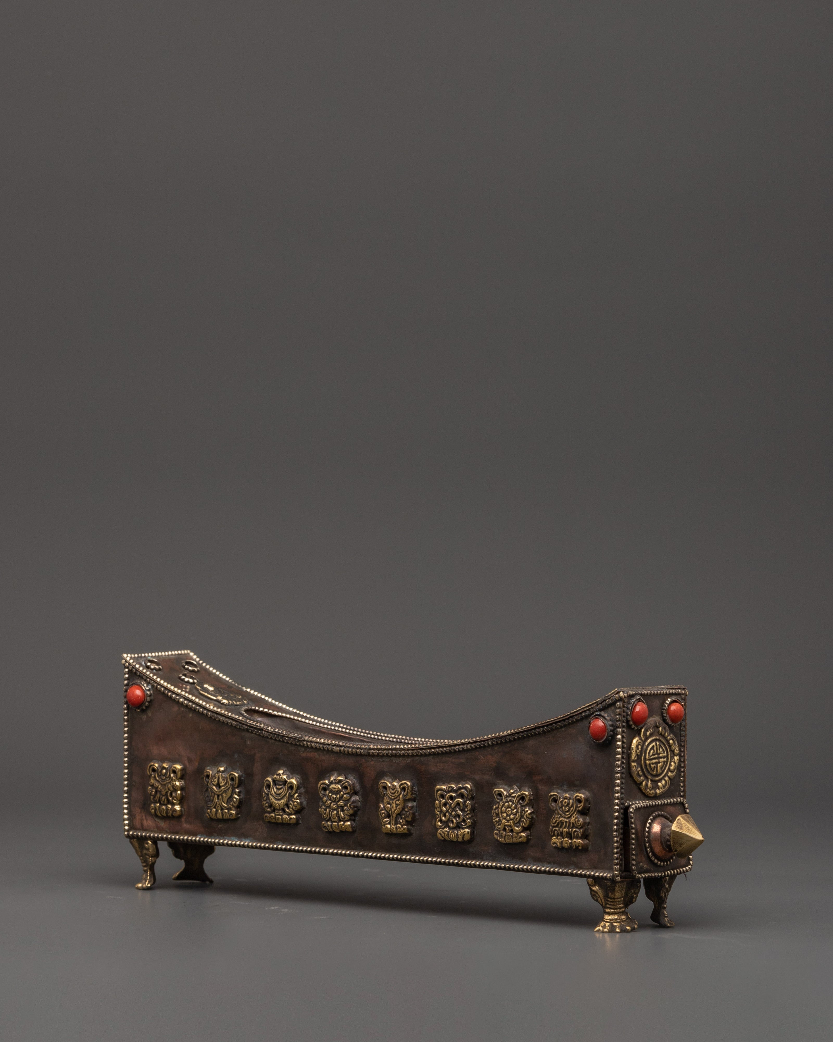 Incense Burner With Tibetan Auspicious Symbol | Symbolic Peace Decor