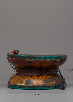 Wooden Damaru Drum | Spiritual Drum for Sacred Buddhist Practices