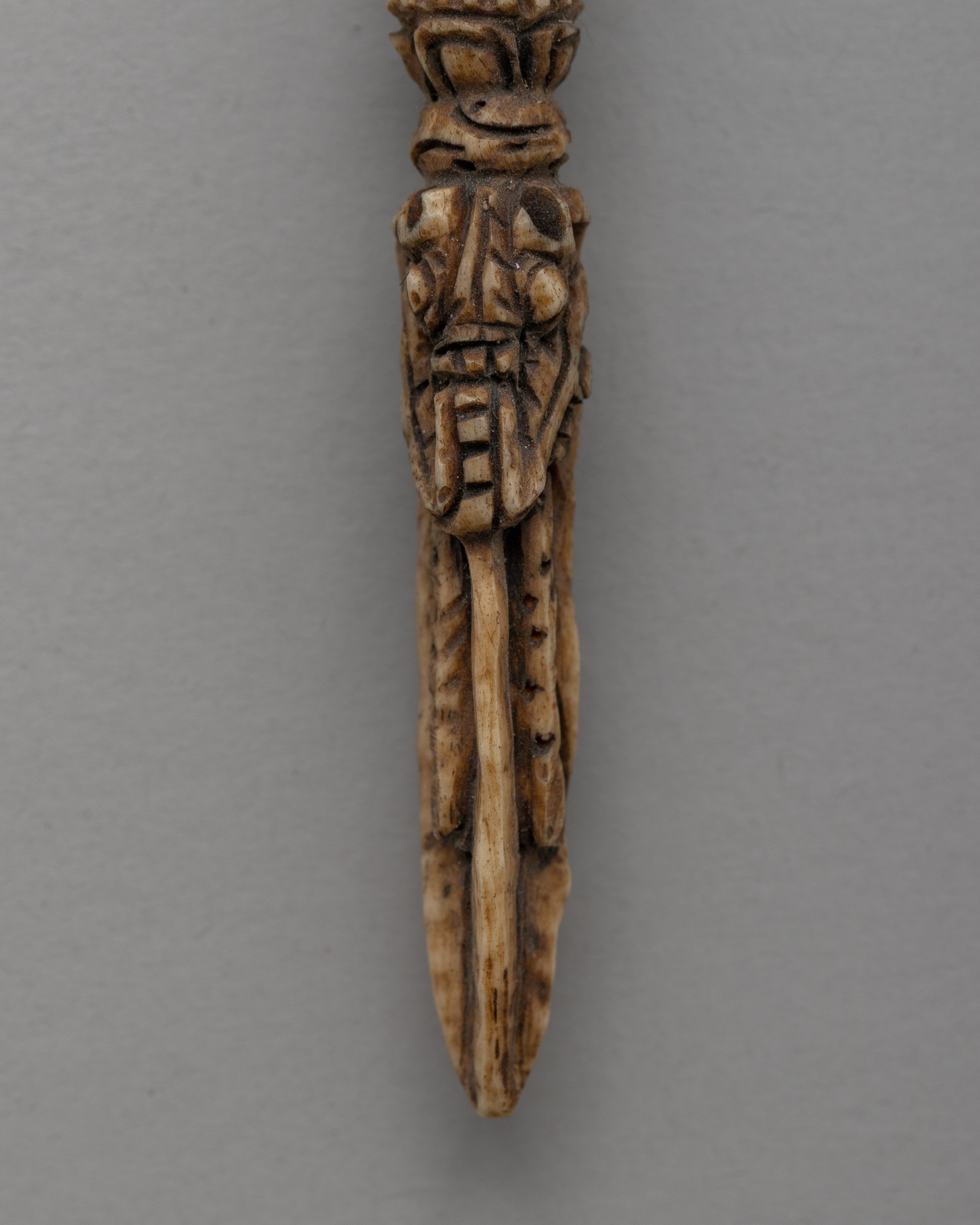 Hand-Carved Buffalo Bone Tibetan Buddhist Locket | Powerful Wrathful Deity Pendant