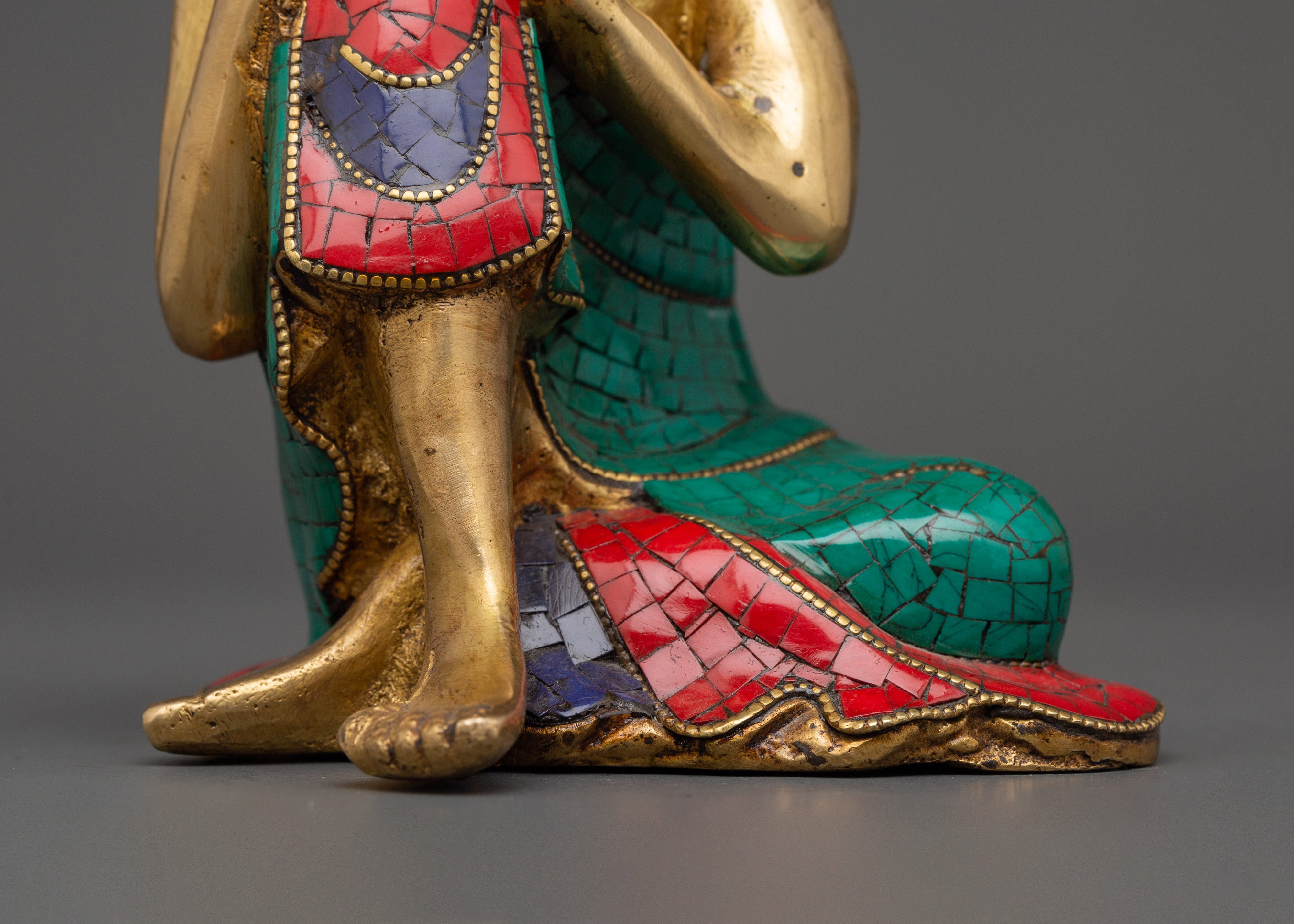 Handcrafted Brass Resting Buddha Statue | Peaceful Buddha Figurine