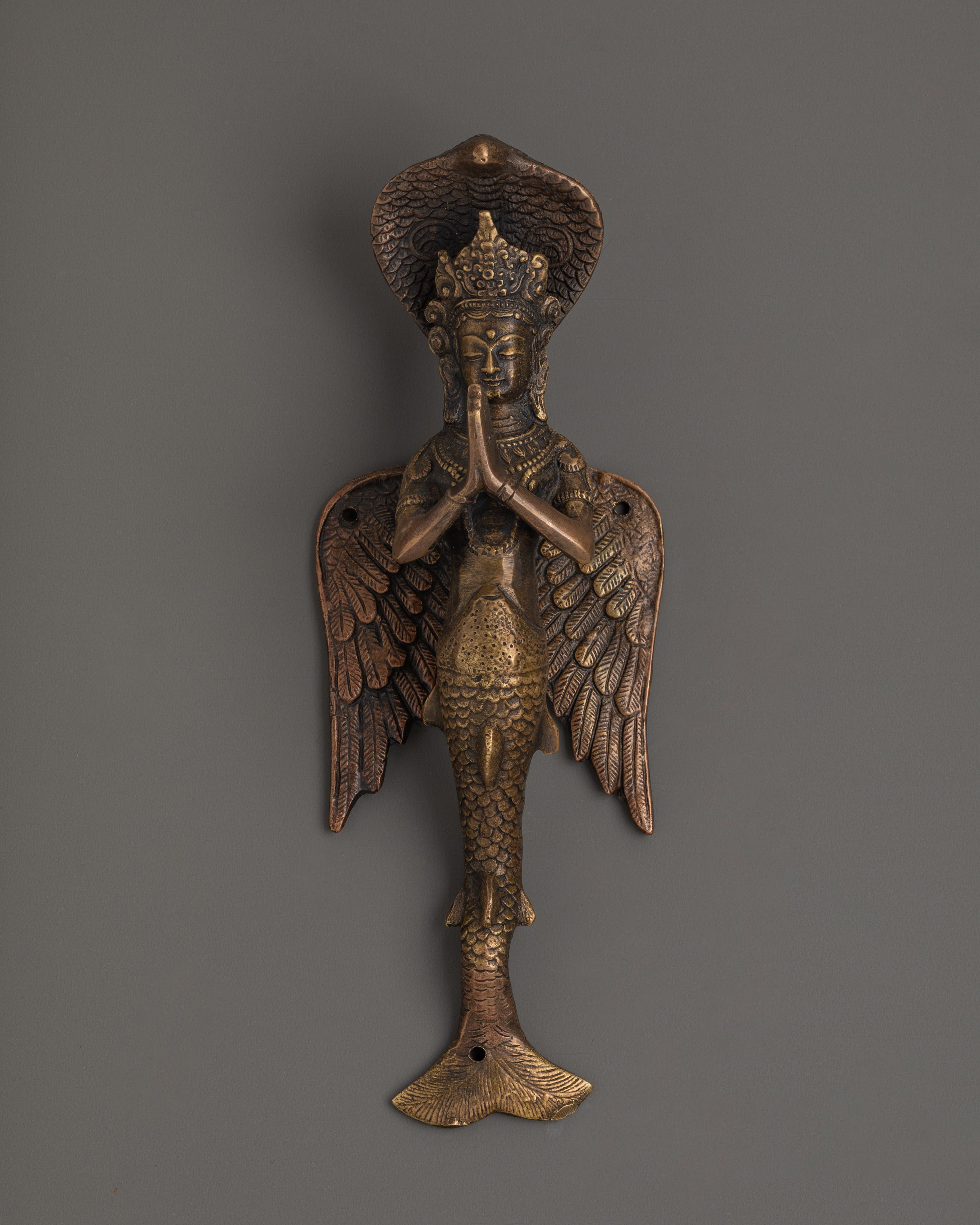 Traditional Himalayan Door Handle | Handcrafted Copper Decorative Hardware