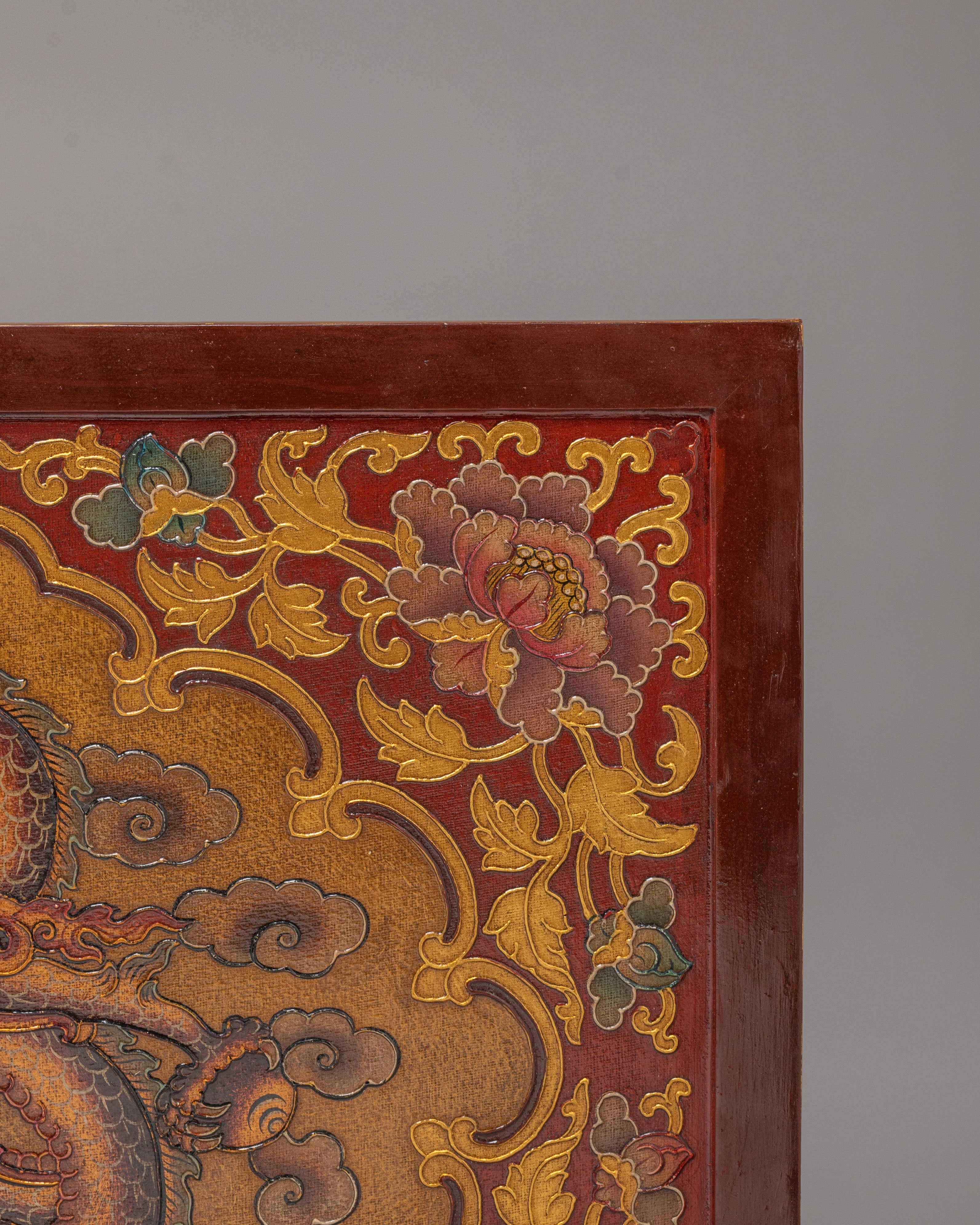 Sacred Tibetan Folding Table | Handcrafted Wooden Table for Meditation & Rituals