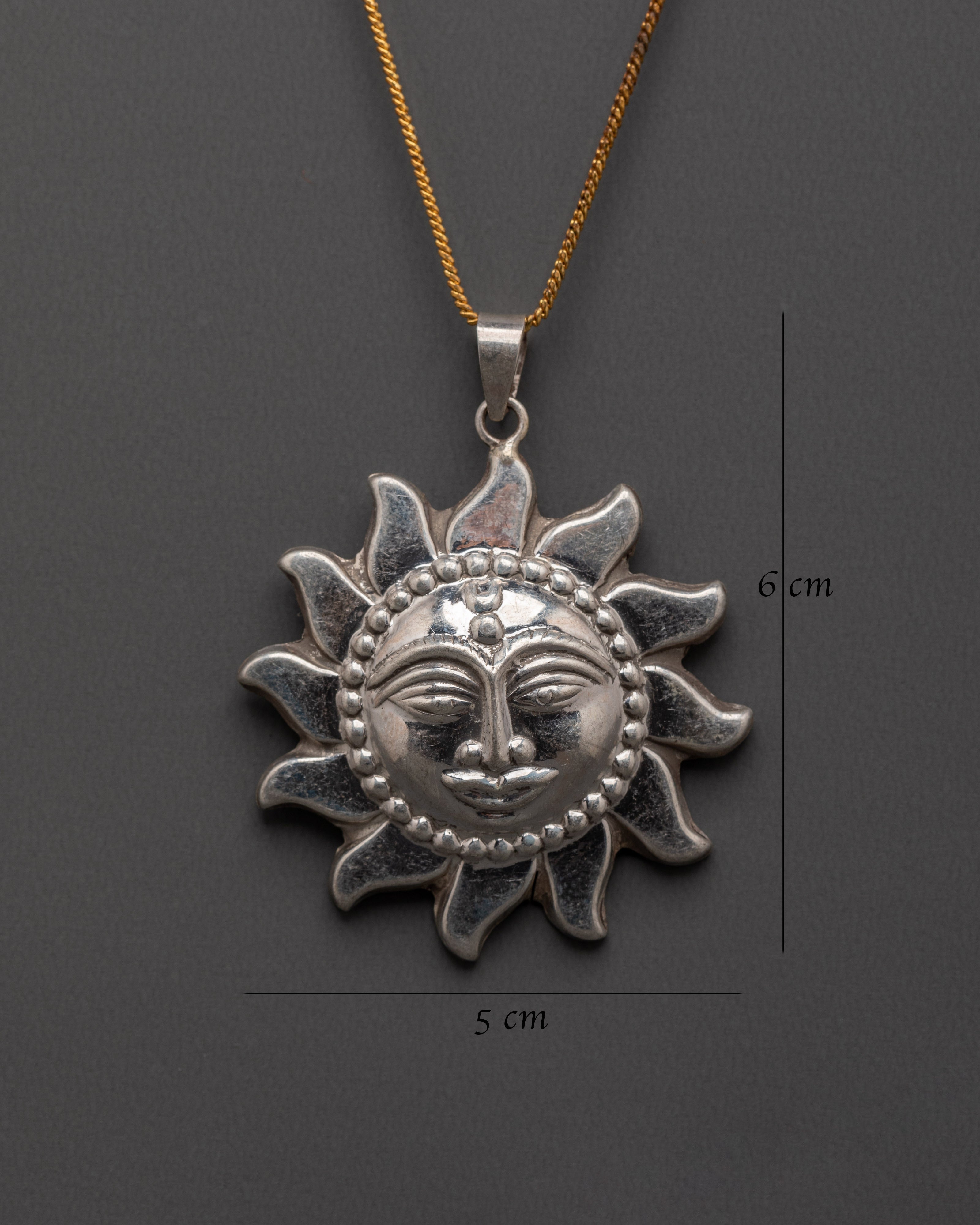 Sun Face Locket | Handcrafted Spiritual Jewelry
