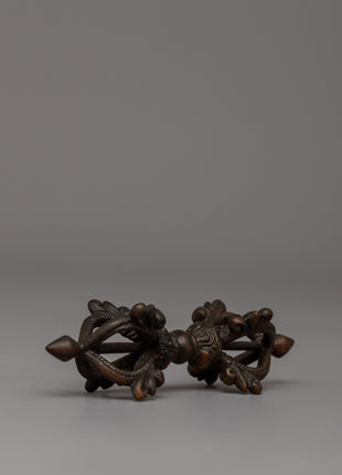 Ritual Tool Oxidized Copper Vajra | Tibetan Buddhist Dorje