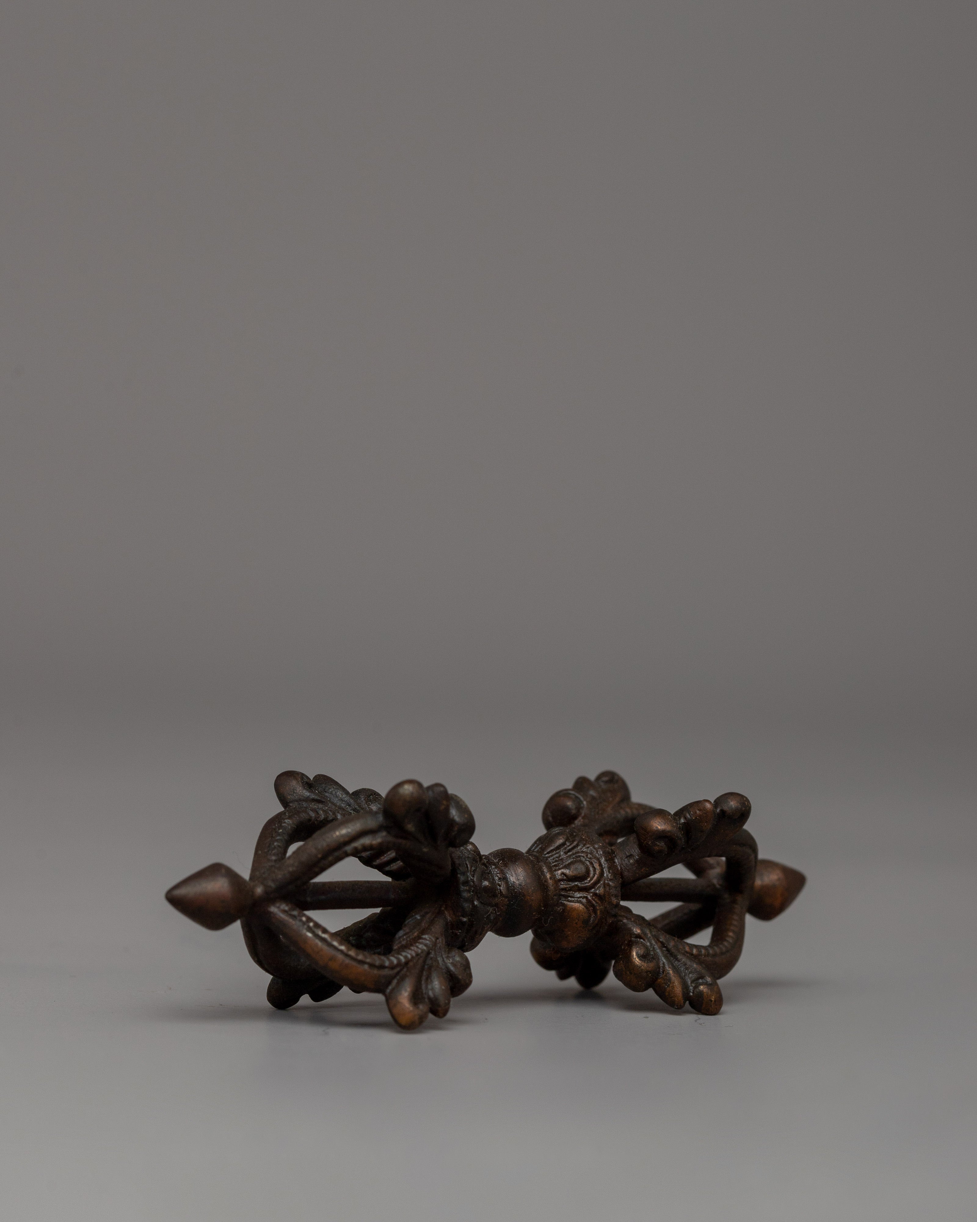 Ritual Tool Oxidized Copper Vajra | Tibetan Buddhist Dorje