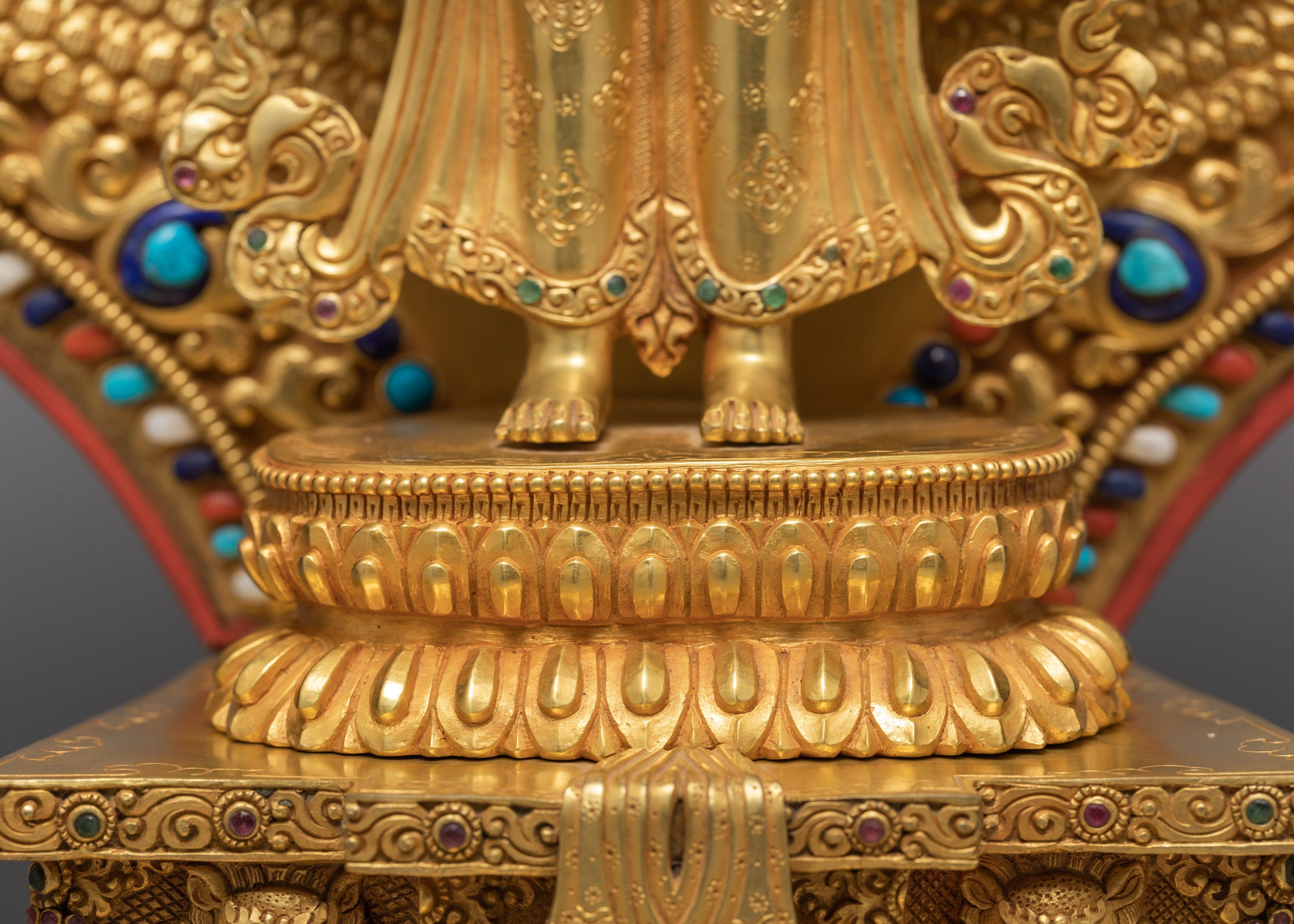 Avalokiteshvara 1000 Arms | Chenrezig Buddha | 24K Gold Hand Carved Statue
