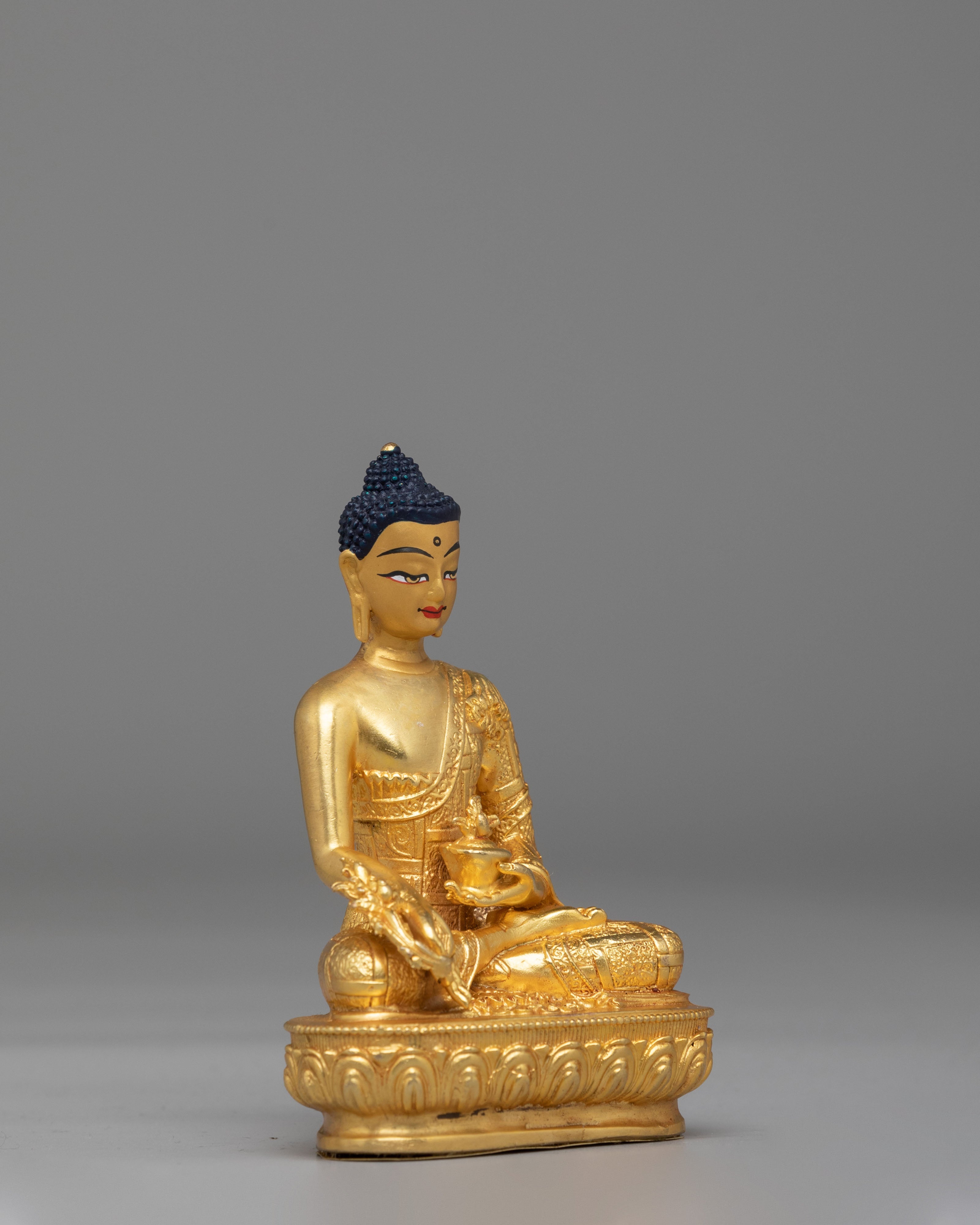 Sacred Medicine Buddha Deity Statue | Sangye Menla Altar Statue