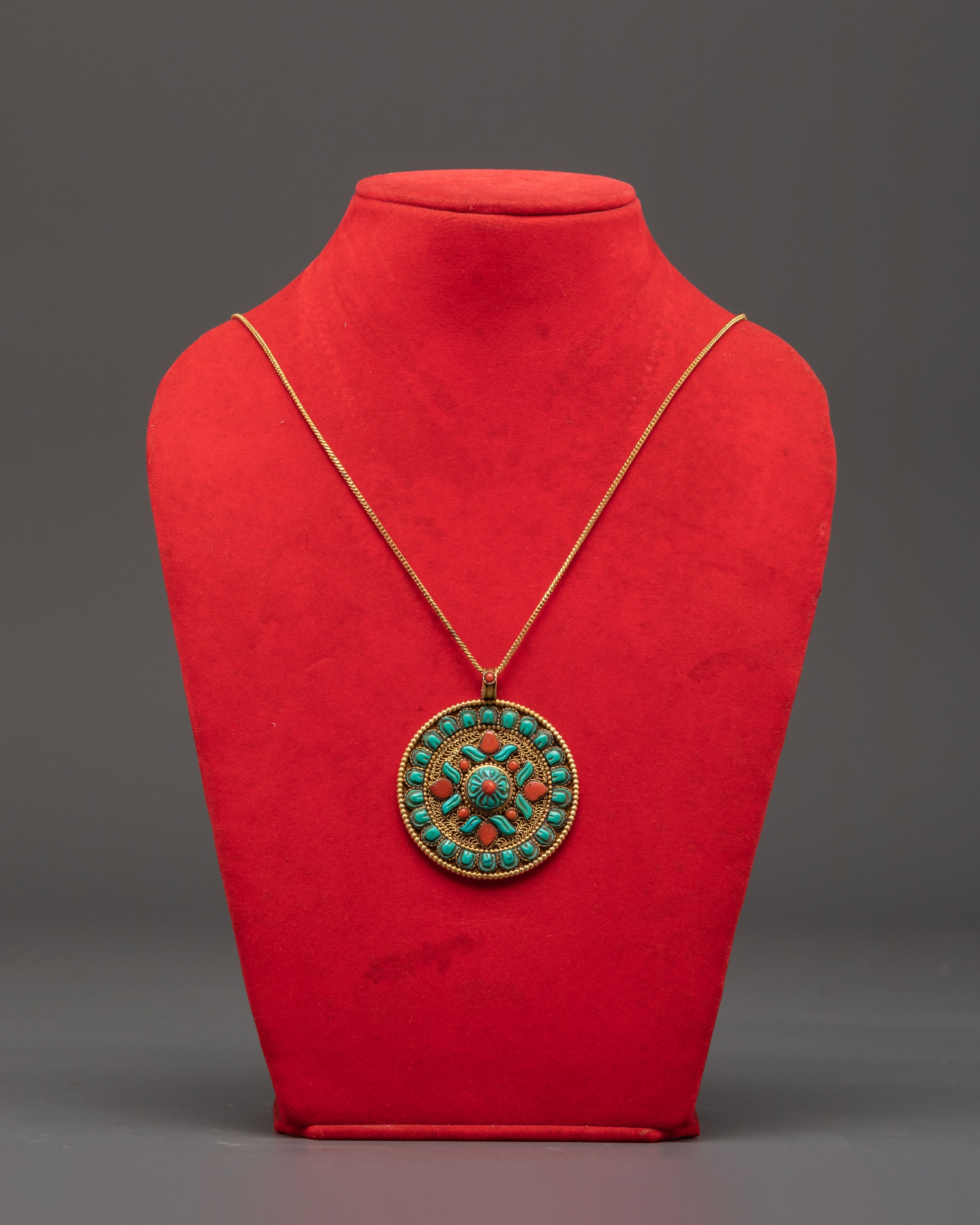 Tibetan Pendant Locket | Hand-carved Ethnic Jewelry