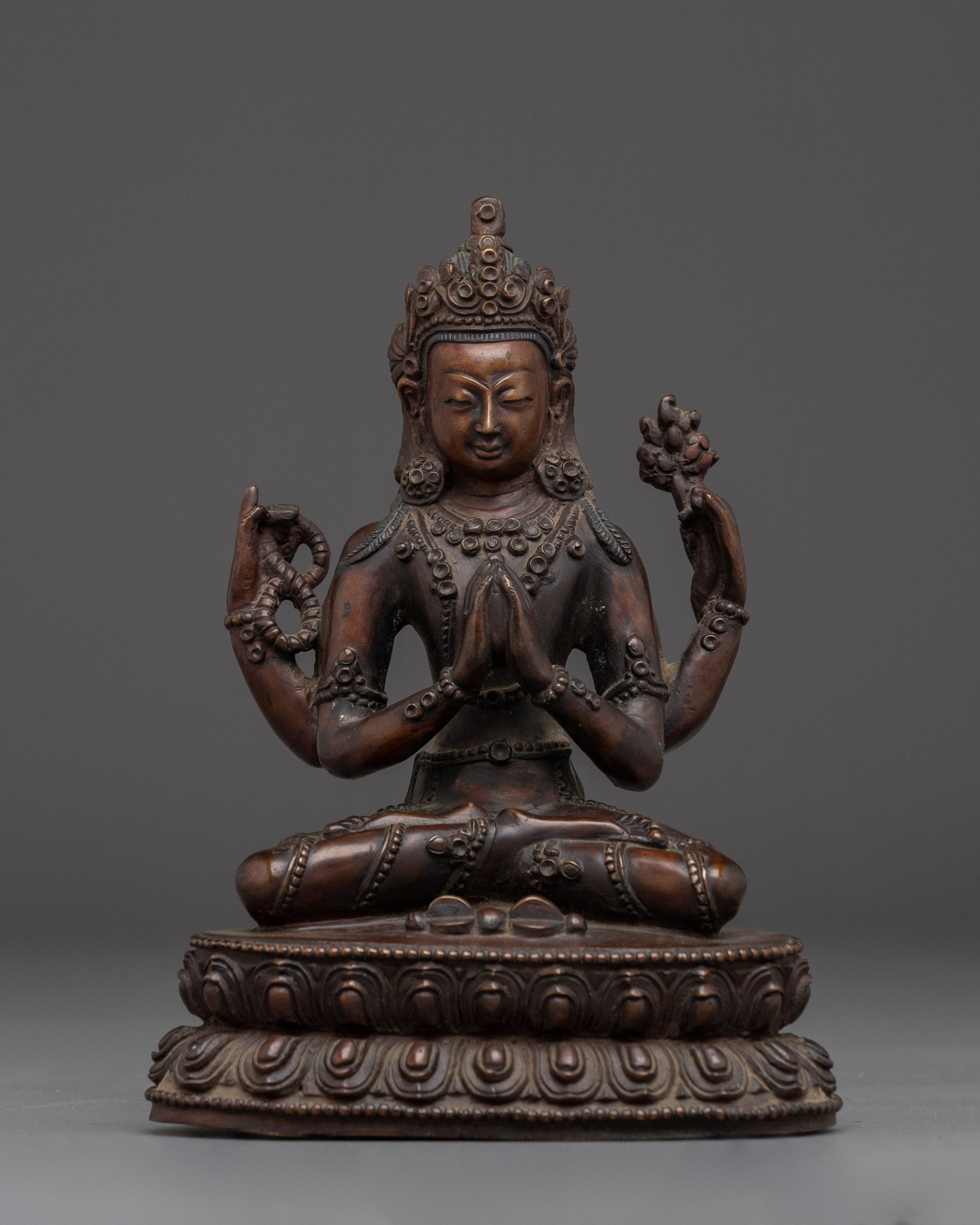 Boddhisattva Oxidized Set | Seven Tibetan Deities