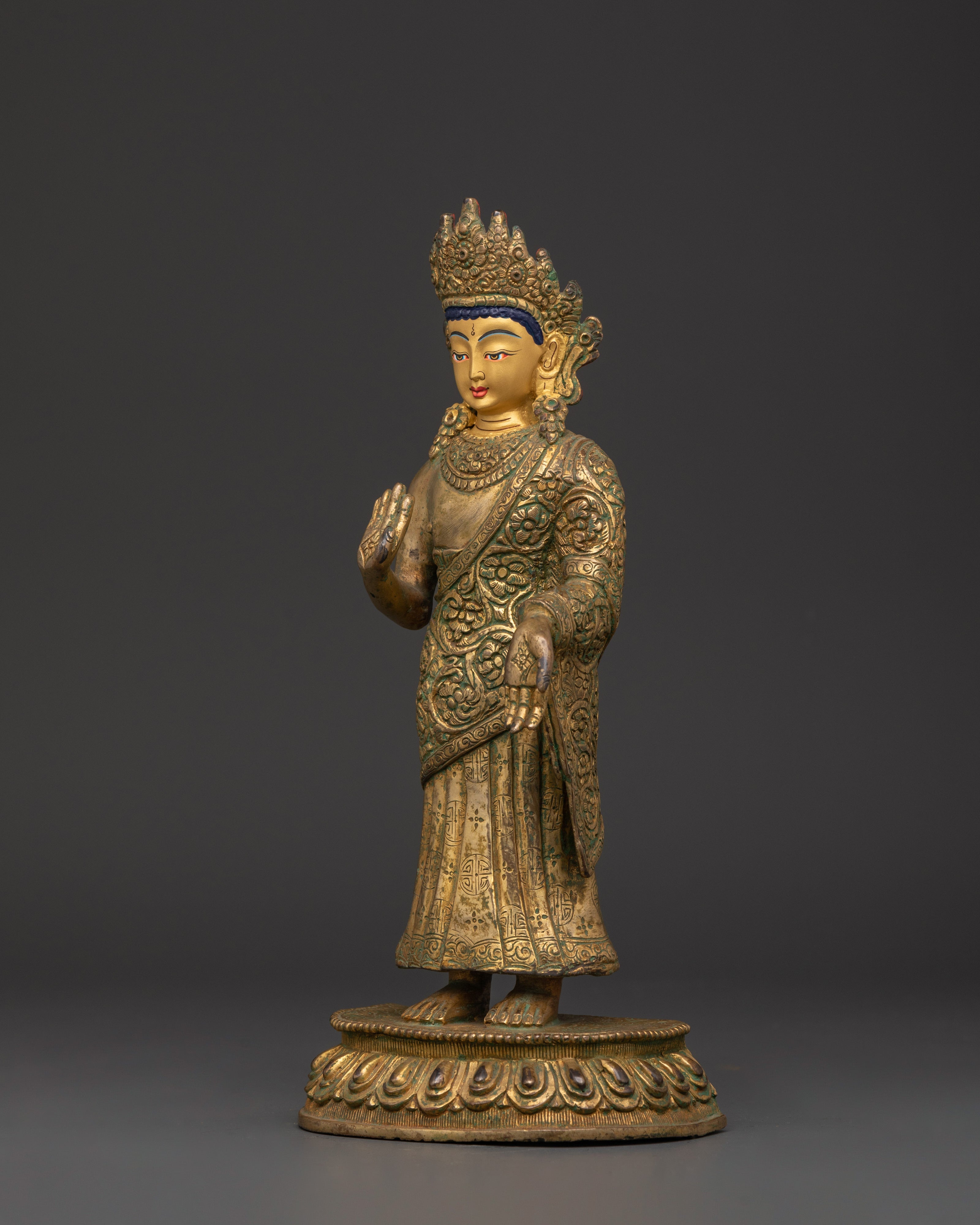 Handcrafted Dipankara Buddha Statue | For Meditation Spaces & Spiritual Interiors