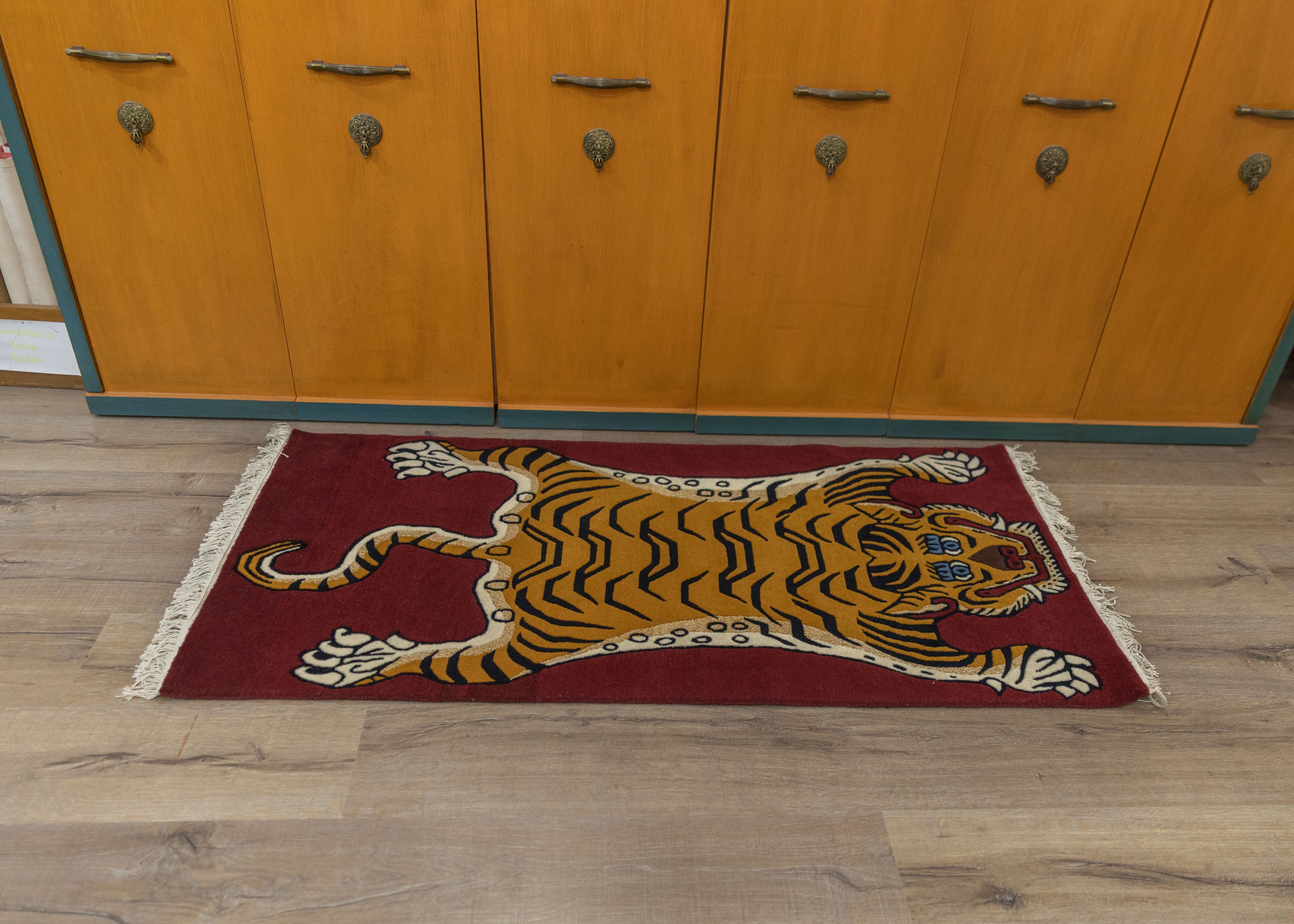 Handwoven Meditation Rug | Tibetan Wool Carpet for Mindful Living