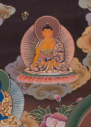Original Hand-Painted White Tara With Other Bodhisattvas | Protector of Life, Love, and Liberation