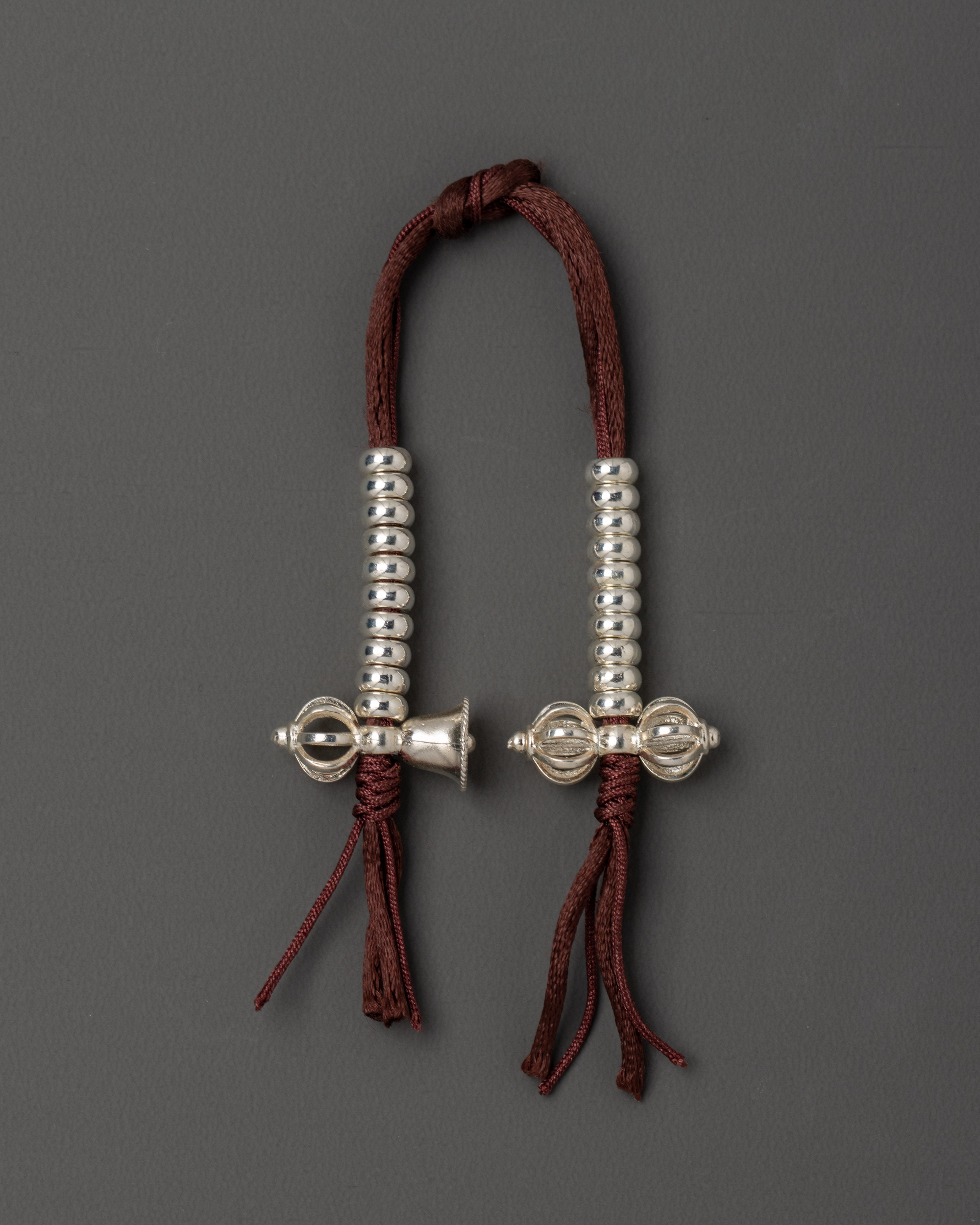 Traditional Tibetan  White Metal Chupsel | Ritual Utensil for Buddhist Ceremonies