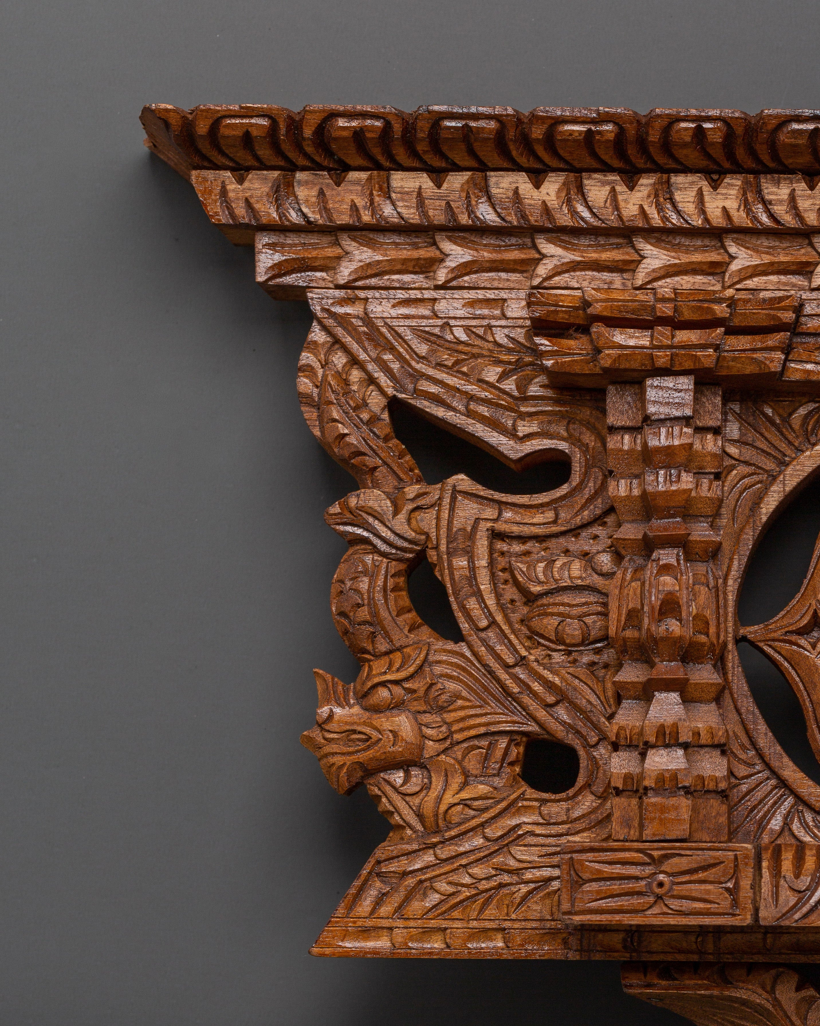 Wooden Om Symbol Wall Decor | Hand-Carved Spiritual Wall Hanging