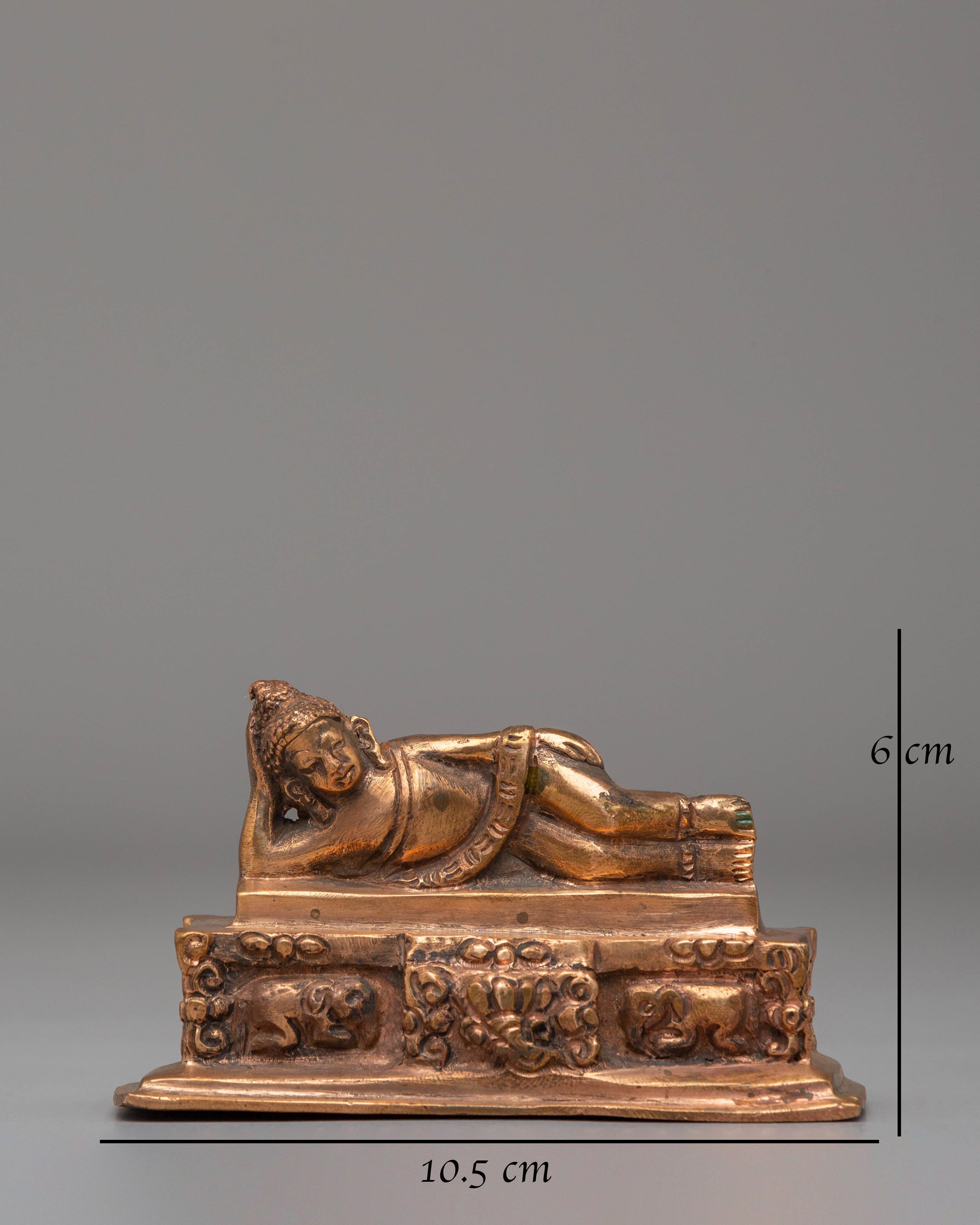 Traditional Sleeping Buddha Statue | Handcrafted Copper Art