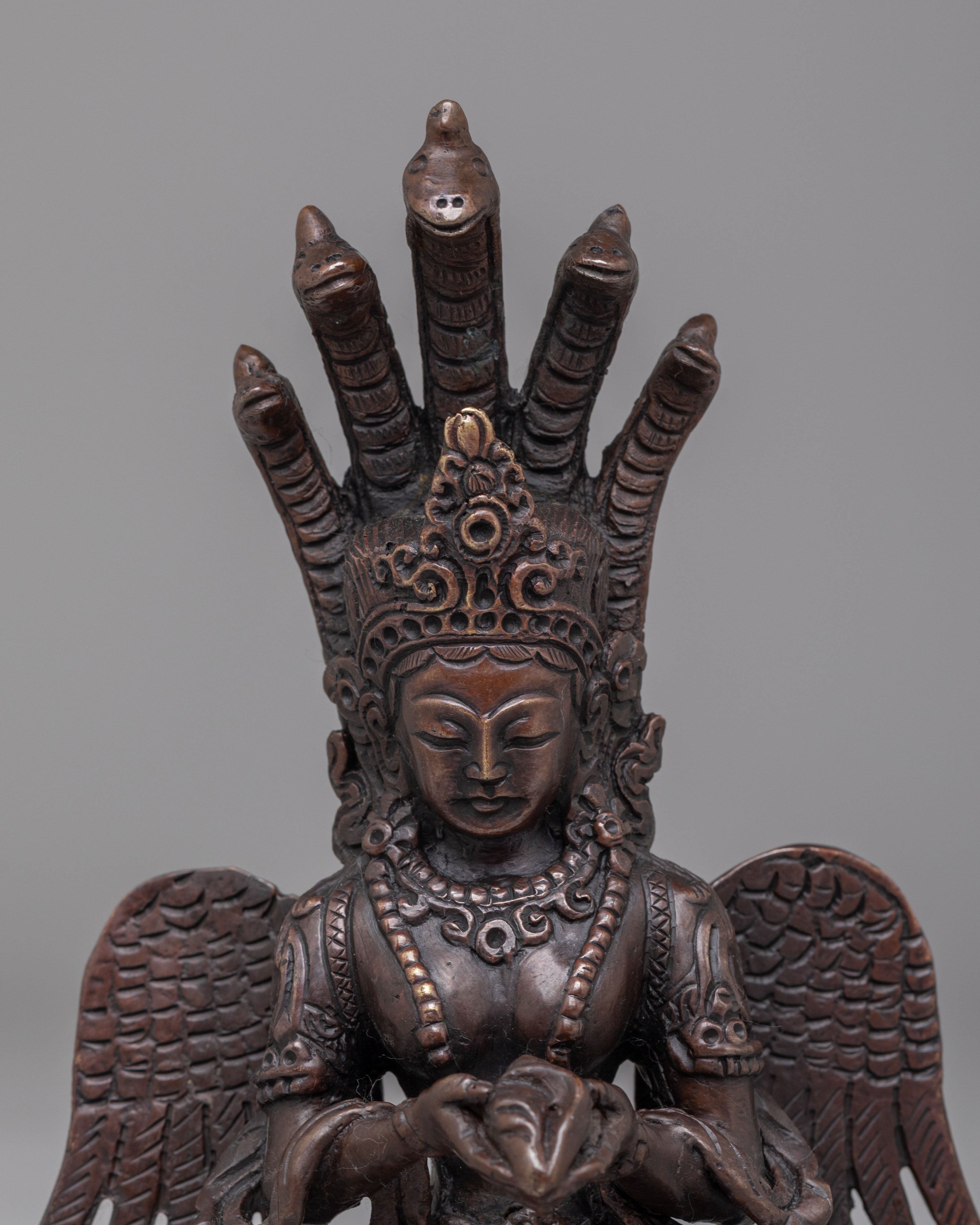 Handmade Ritual Naag Kanya Statue | Divine Snake Goddess