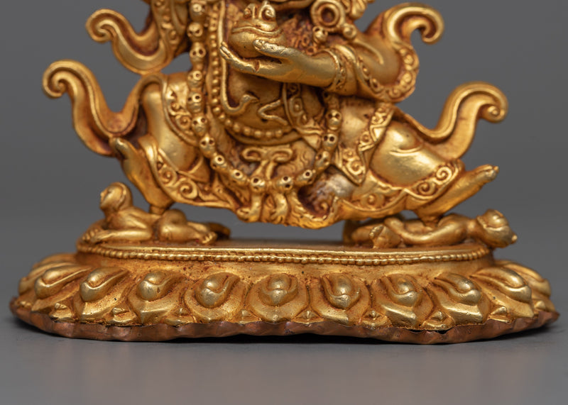 Machine Made Mahakala Bernagchen Statue | Protective Deity Figurine