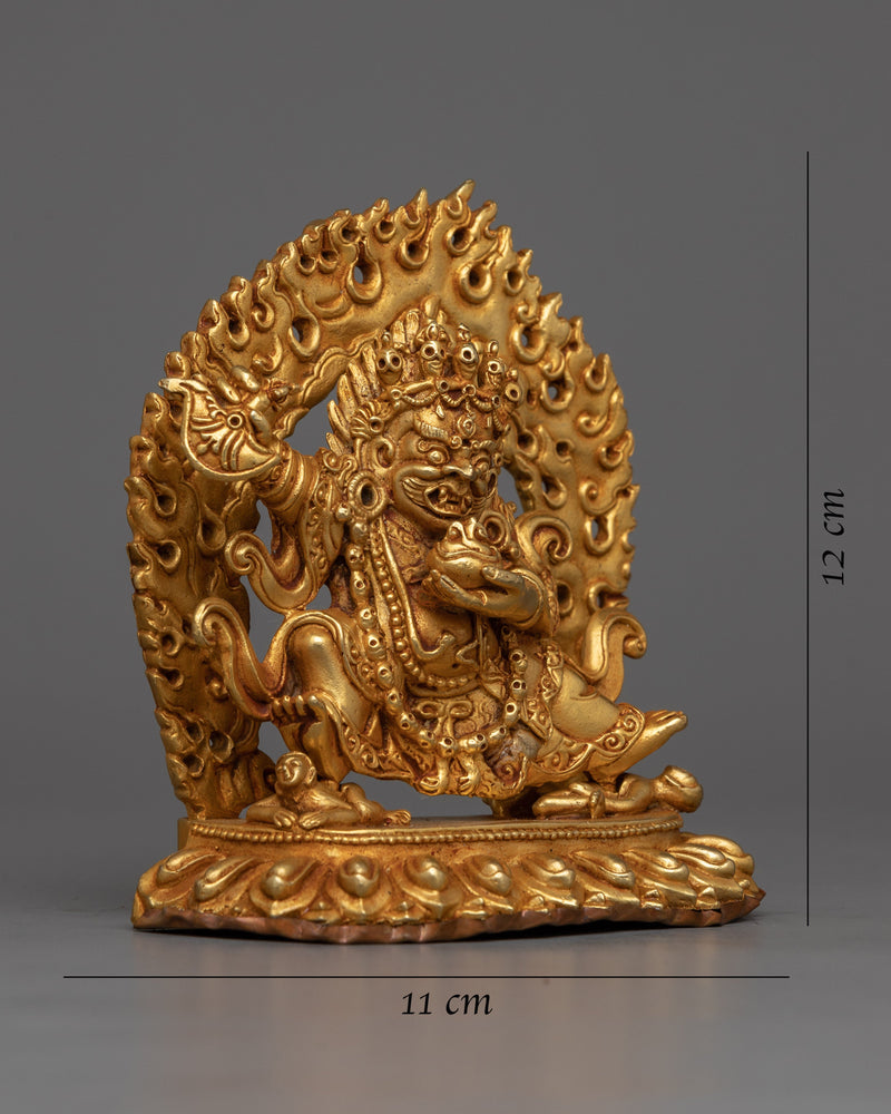 Machine Made Mahakala Bernagchen Statue | Protective Deity Figurine