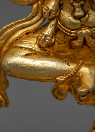 Machine Made Dorje Phagmo Statue | Gold Plated Tibetan Art