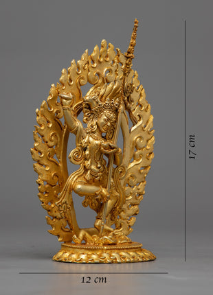 Machine Made Dorje Phagmo Statue | Gold Plated Tibetan Art