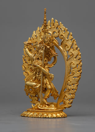 Machine Made Dorje Phagmo Statue | Gold Plated Tibetan Art