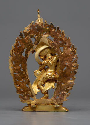 Machine Made Dorje Phagmo Statue | Gold Plated Tibetan Art