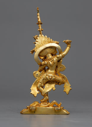 Machine Made Dorje Phagmo Statue | Gold Plated Tibetan Art