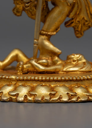 Machine Made Dorje Phagmo Statue | Gold Plated Tibetan Art