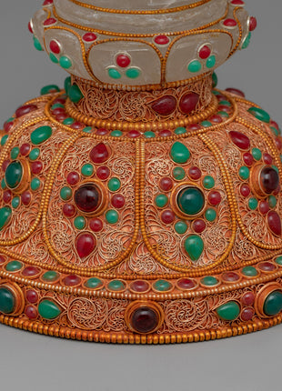 Copper Crystal Stupa | Sacred Buddhist Symbol