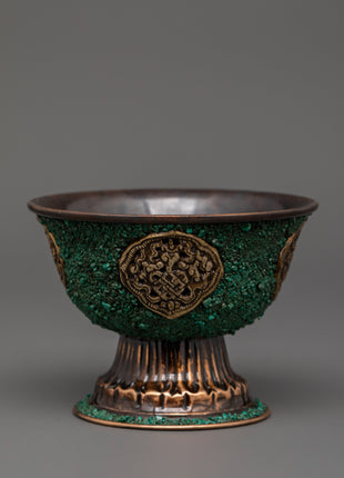 Oxidized Copper Offering Bowls | Tibetan Shrine Decor
