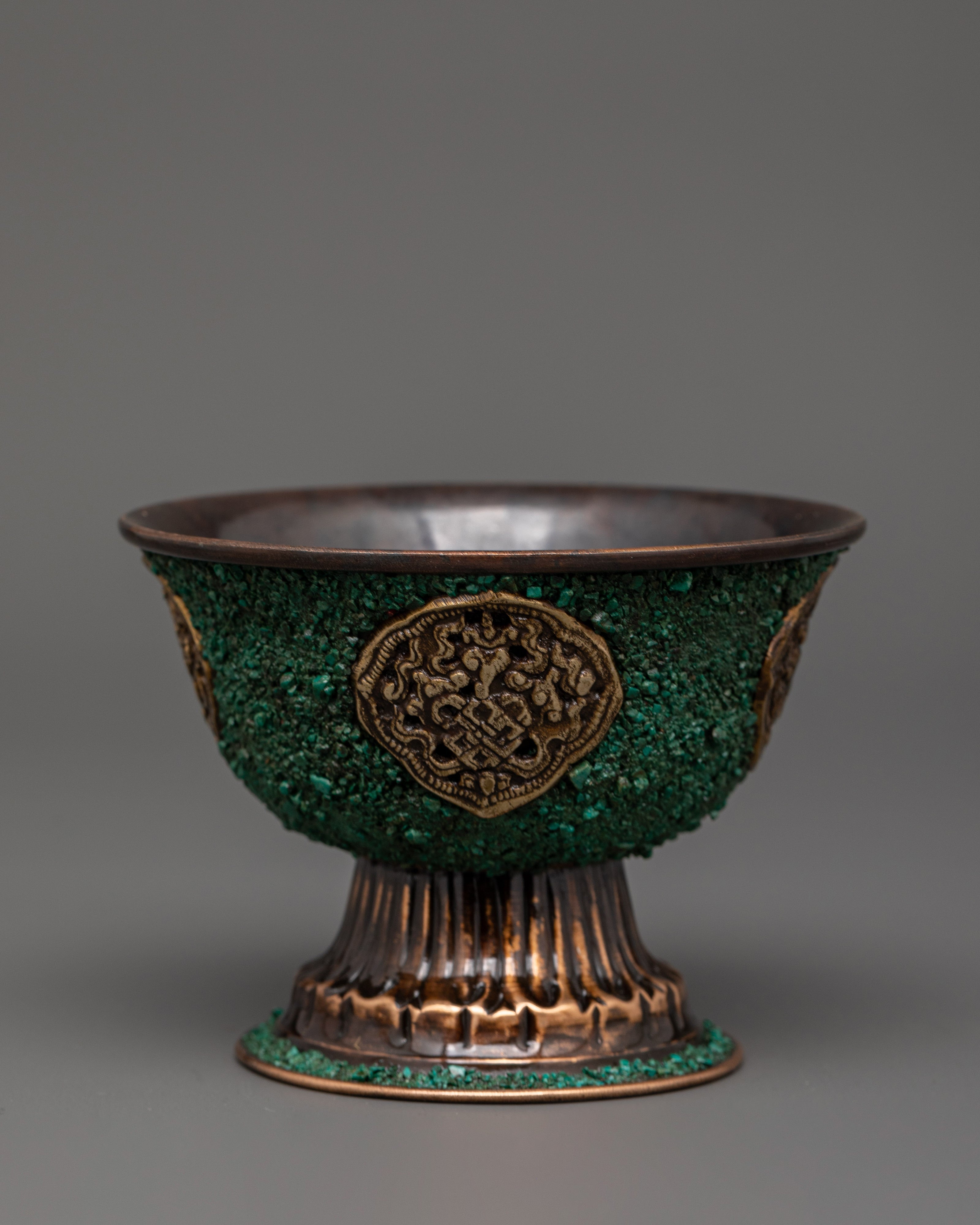 Oxidized Copper Offering Bowls | Tibetan Shrine Decor