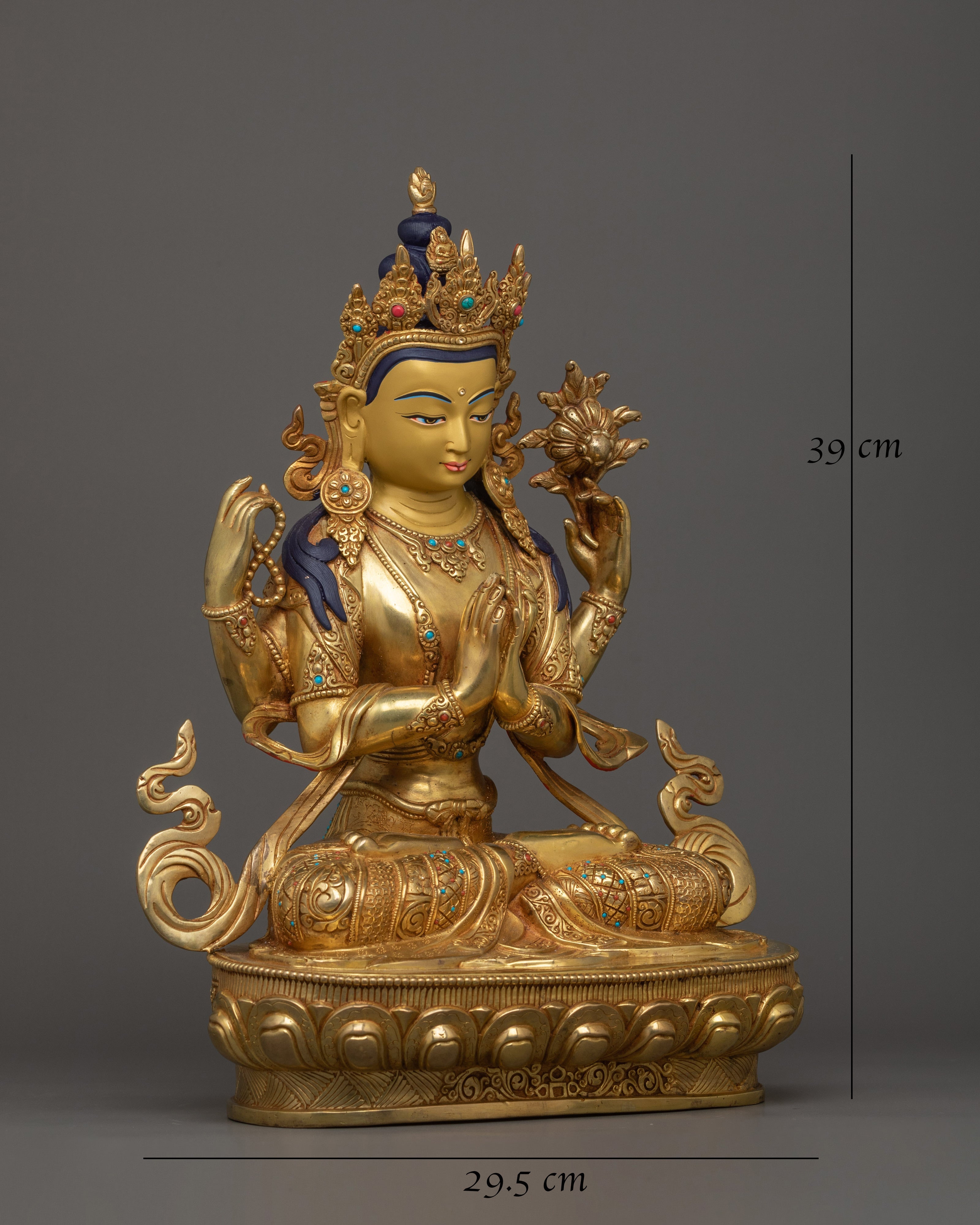 handmade-sculpture-of-four-armed-chenrezig