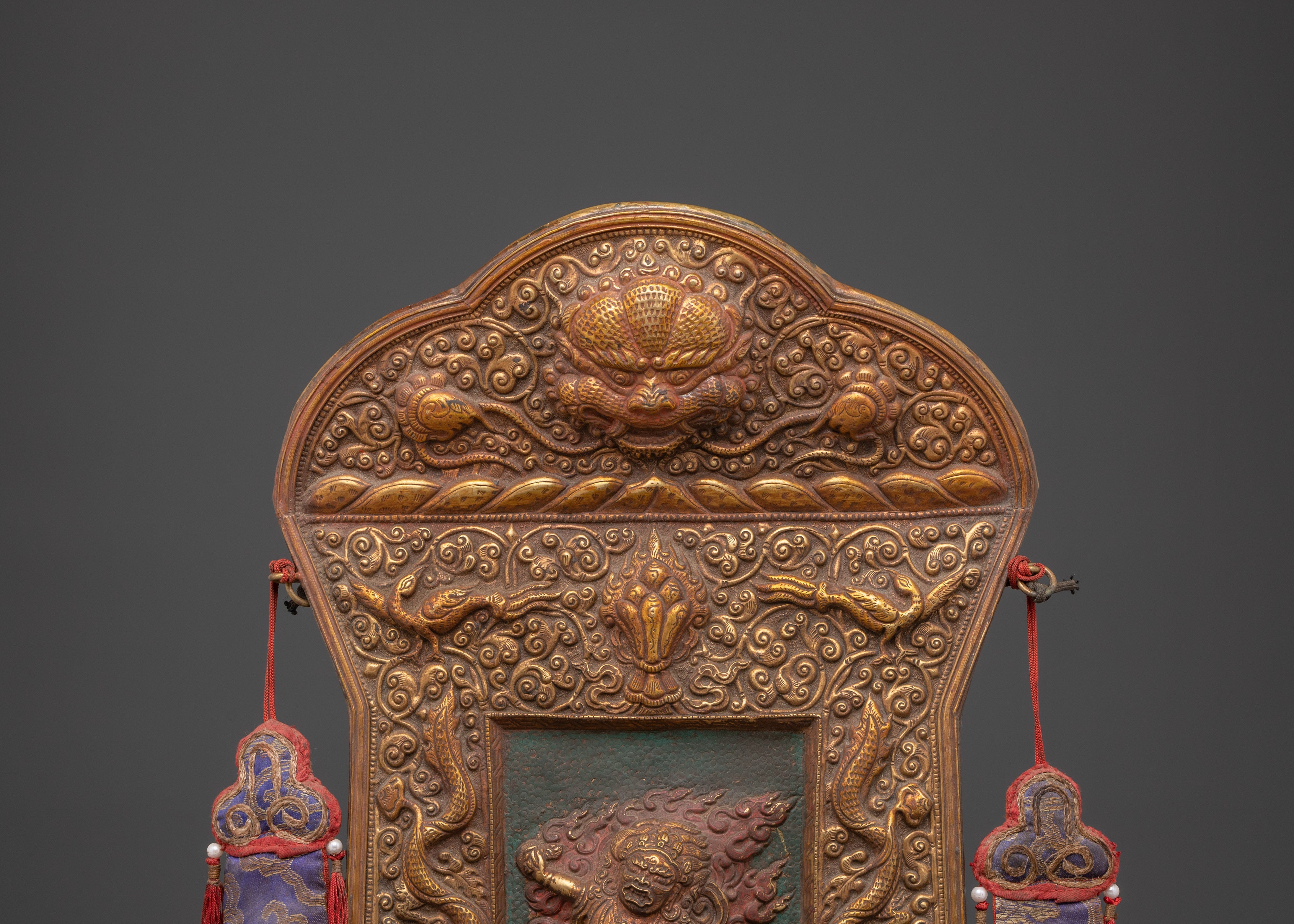 Vajrapani Brass Wall Hanging | Tibetan Spiritual Protector Deity