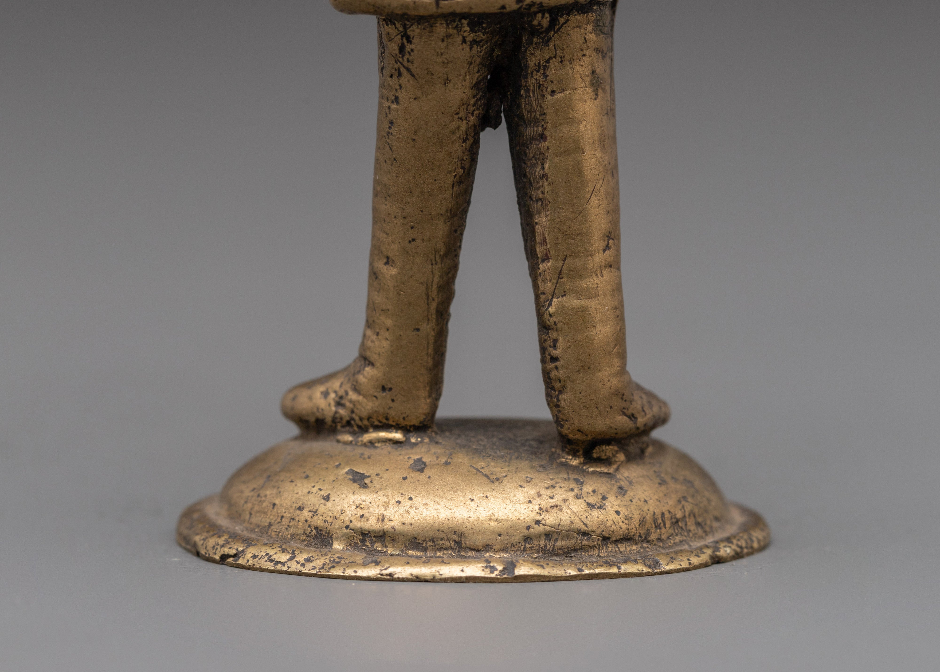 Traditional Musical Statue | Brass Musician Figurine with Antique Finish