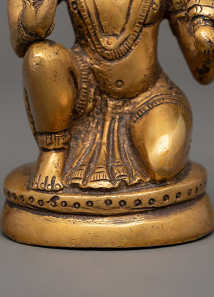 Brass Hanuman Statue | Strength & Devotion Decor