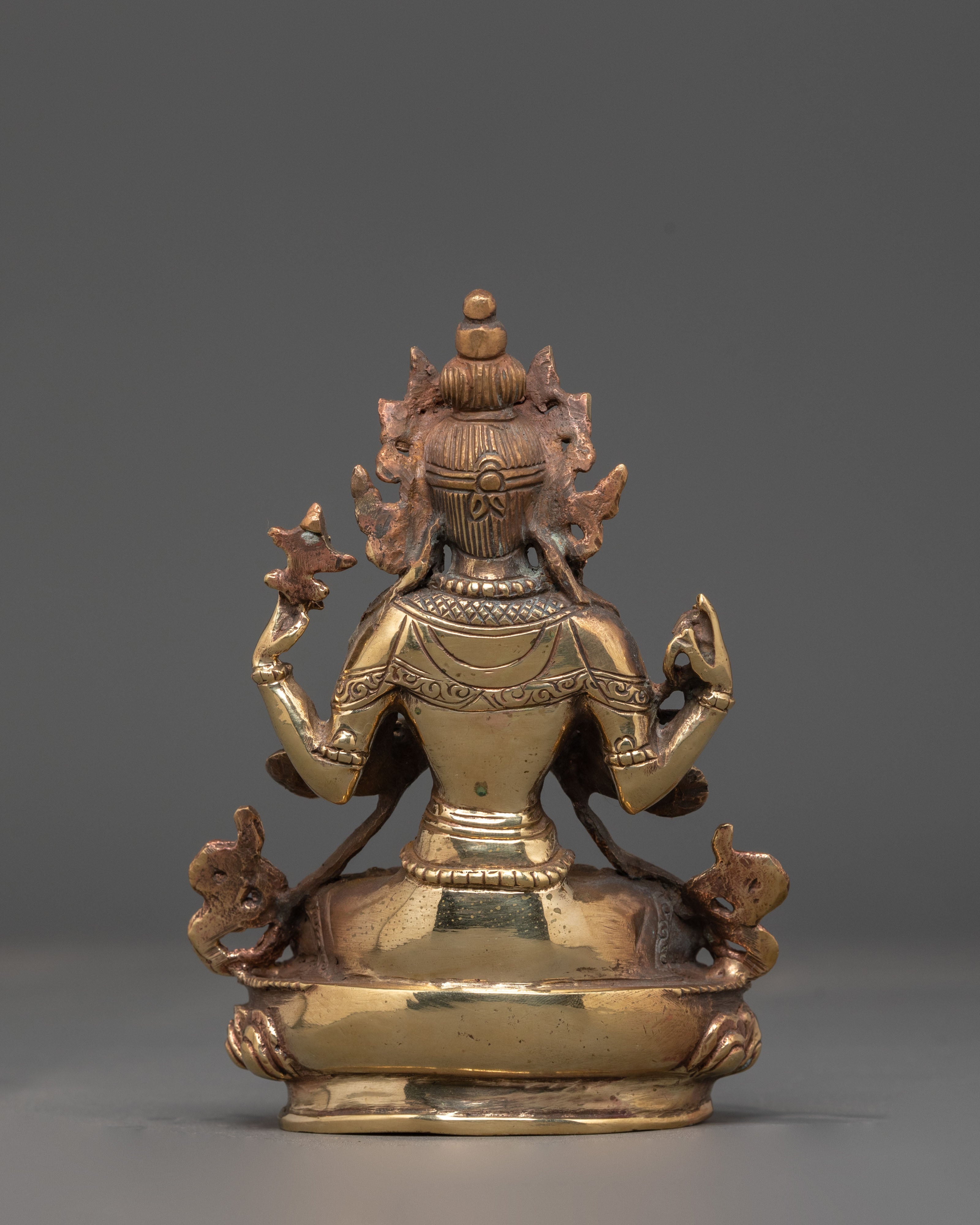 Copper Statue Of Chenrezig | Avalokiteshvara Buddhist Deity