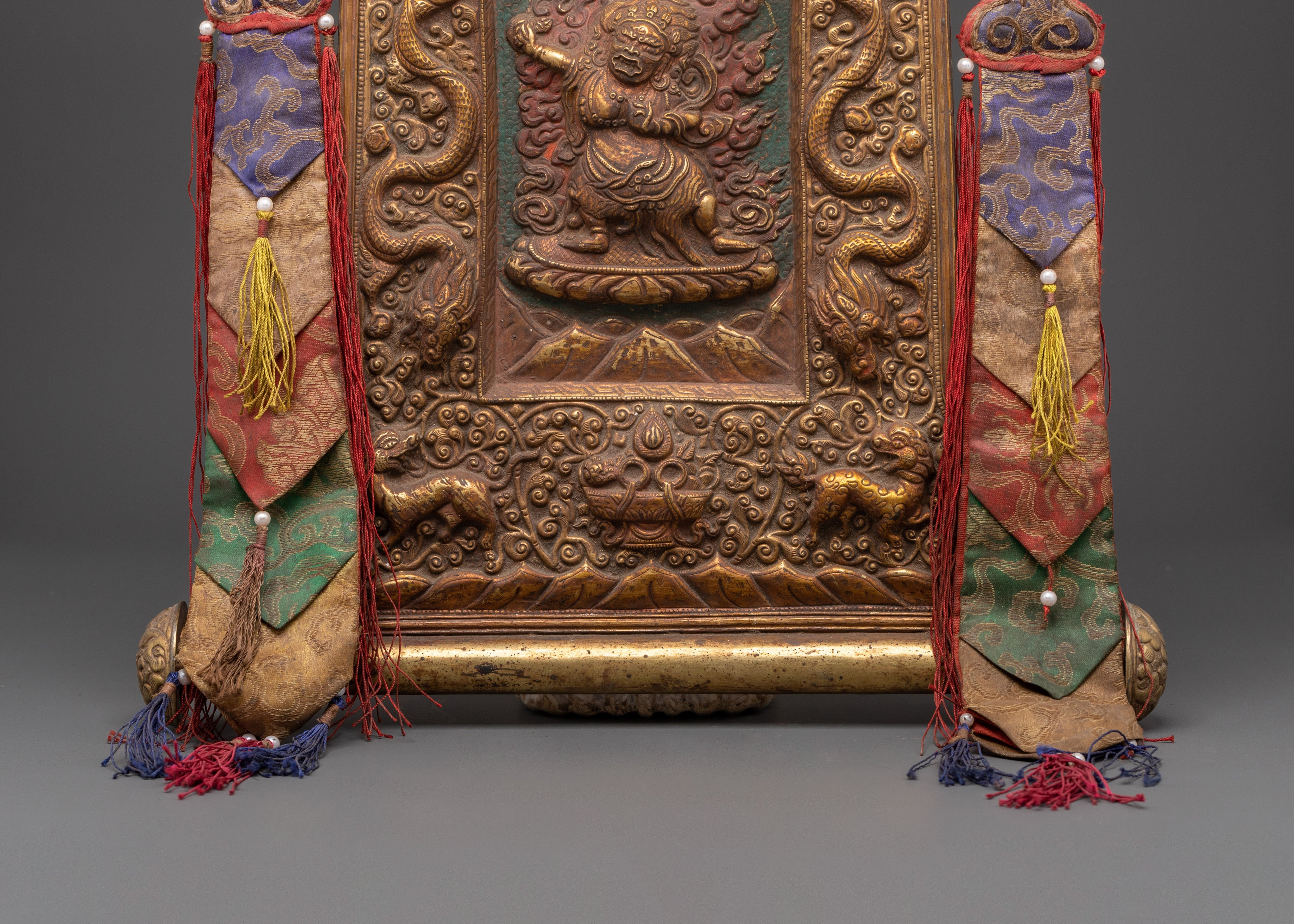 Vajrapani Brass Wall Hanging | Tibetan Spiritual Protector Deity